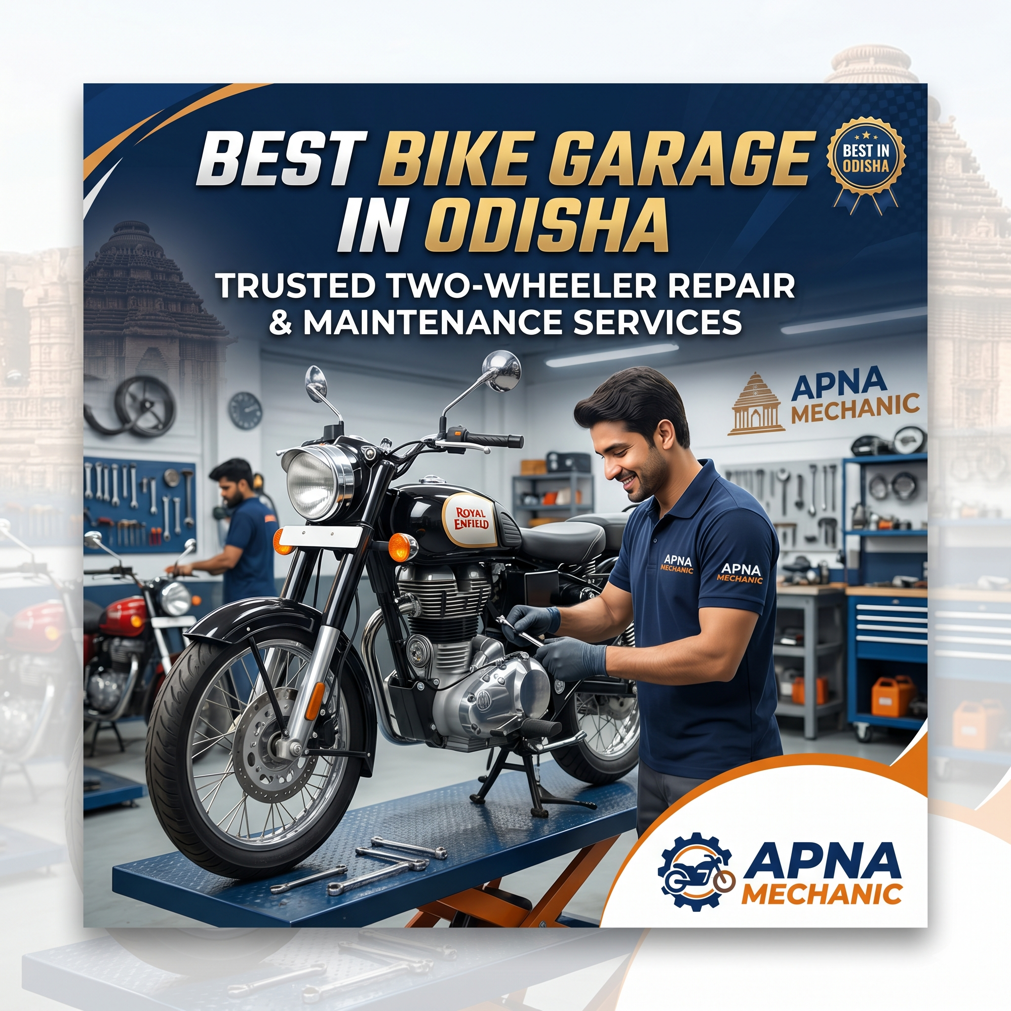 Best Bike Garage in Odisha – Trusted Two-Wheeler Repair & Maintenance Services by Apna Mechanic