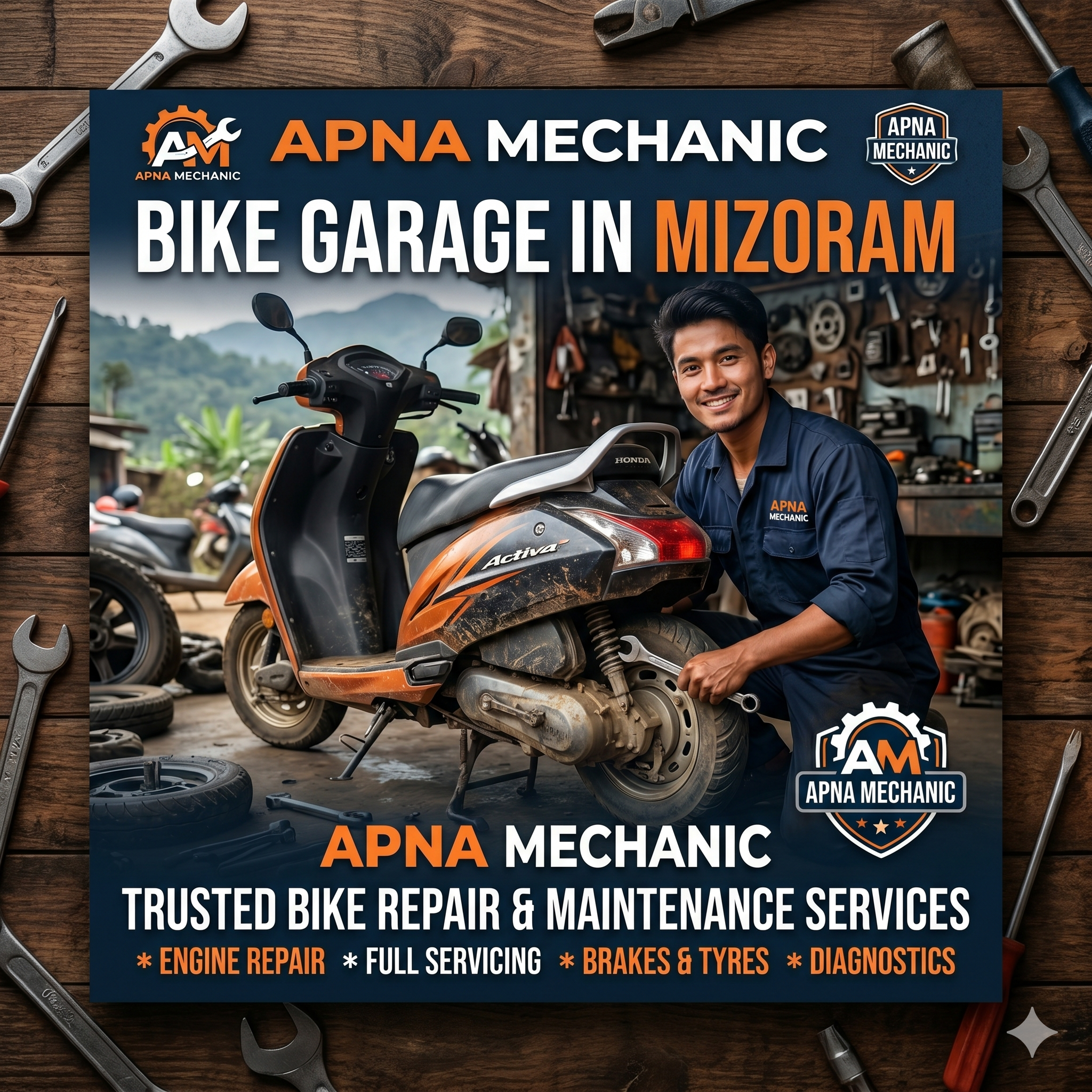 Bike Garage in Mizoram – Trusted Bike Repair & Maintenance Services by Apna Mechanic