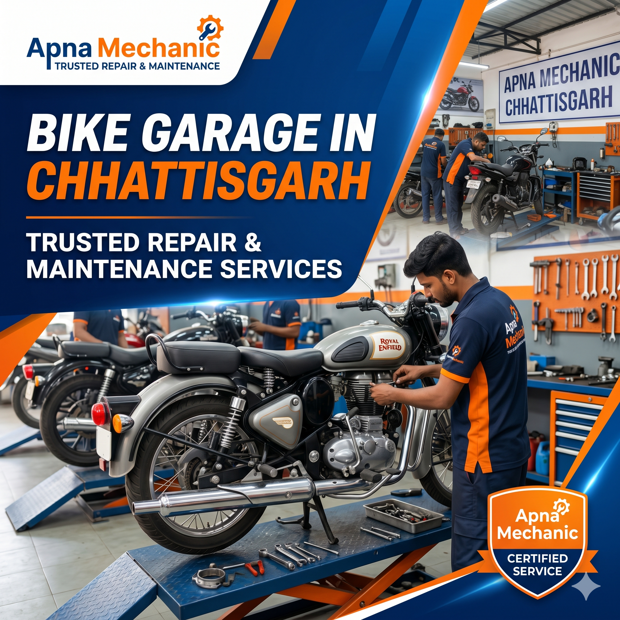 Bike Garage in Chhattisgarh – Trusted Repair & Maintenance Services by Apna Mechanic