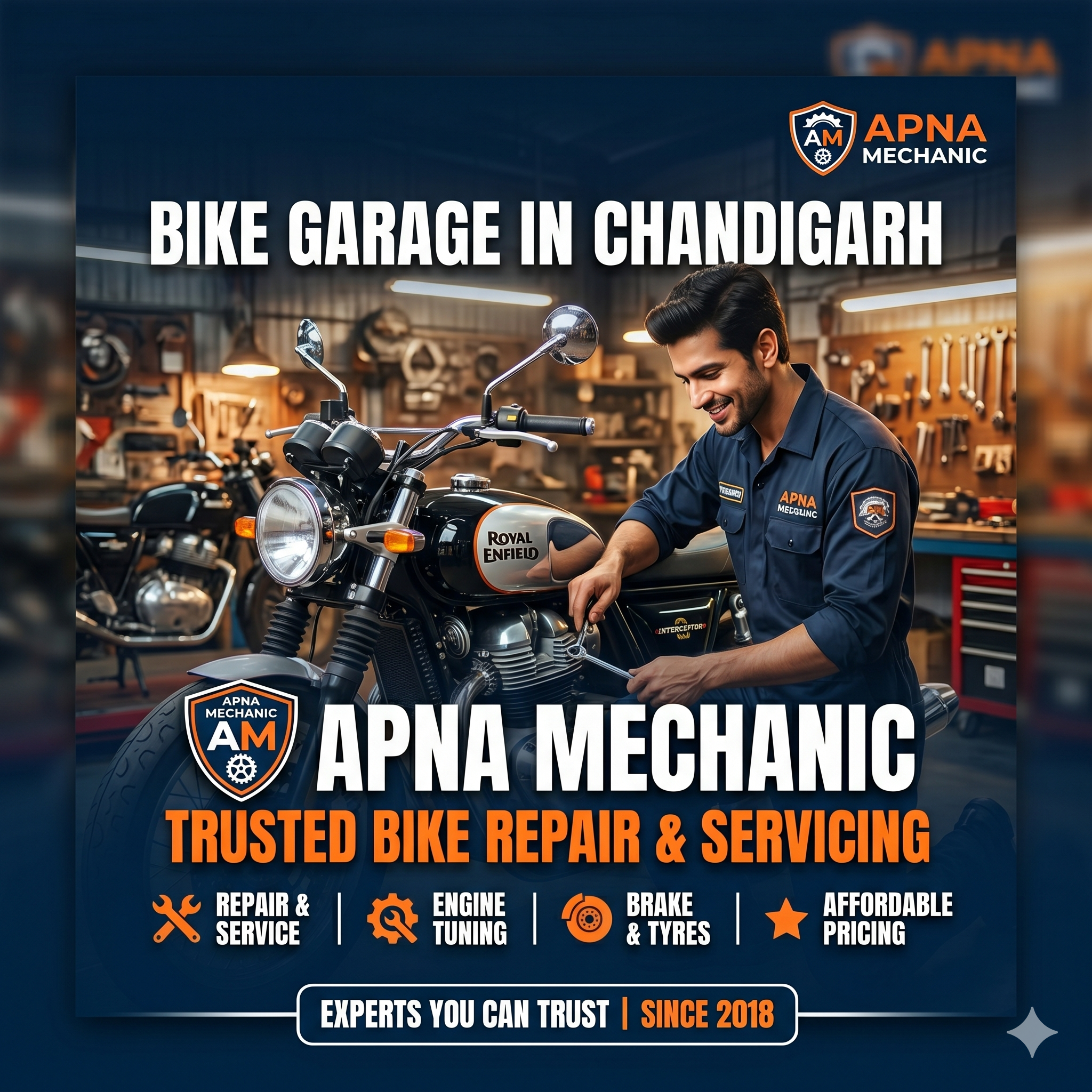 Bike Garage in Chandigarh – Trusted Bike Repair & Servicing by Apna Mechanic
