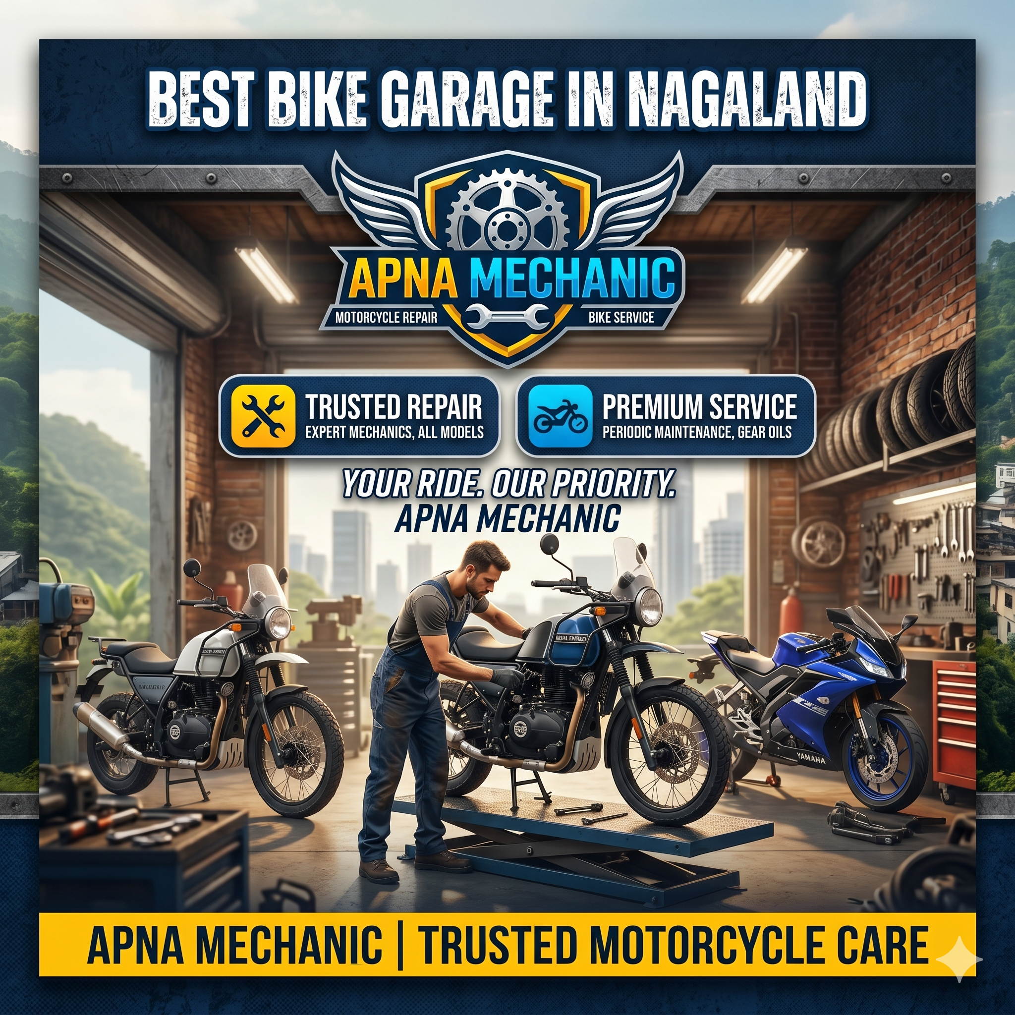 Best Bike Garage in Nagaland – Trusted Motorcycle Repair and Bike Service by Apna Mechanic