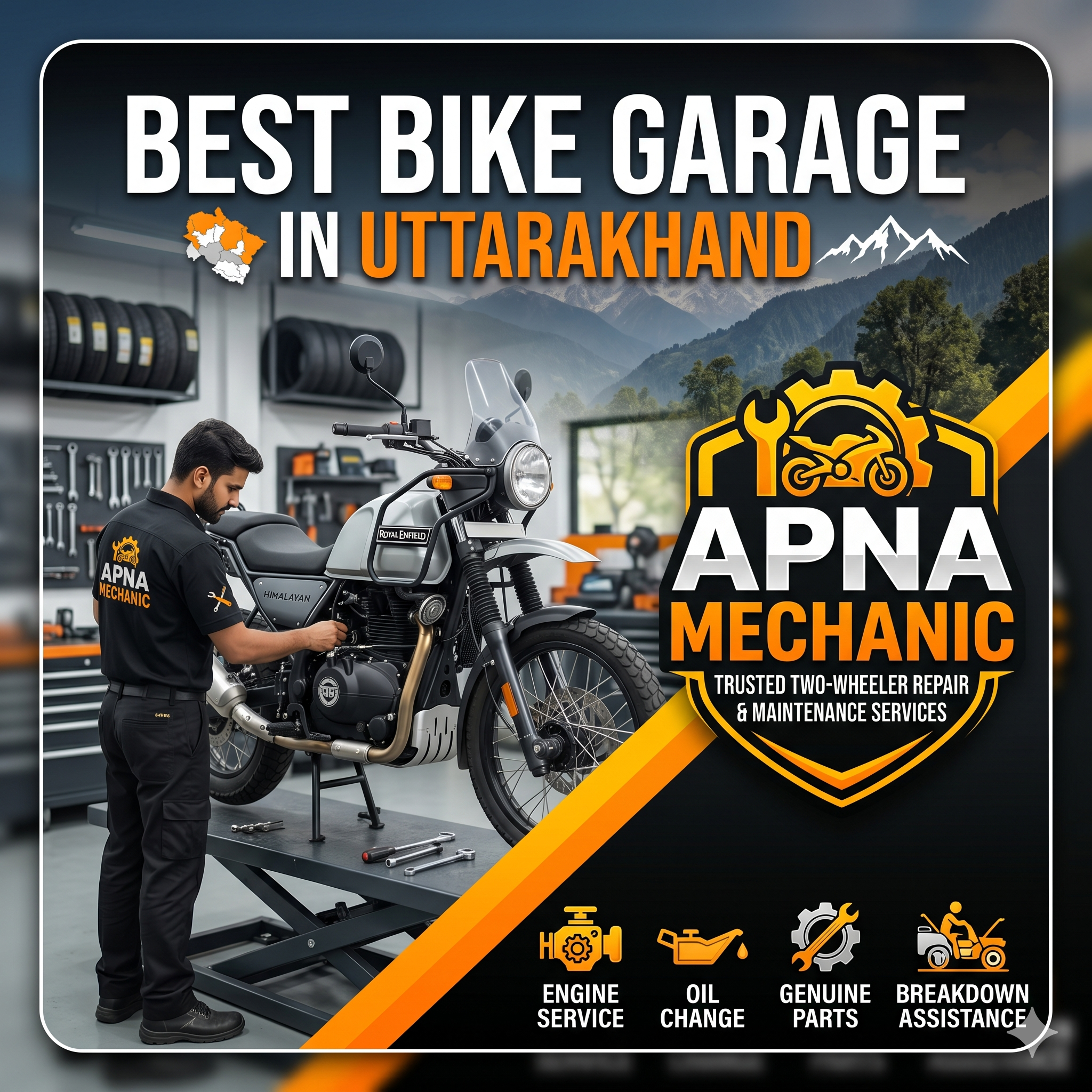 Best Bike Garage in Uttarakhand – Trusted Two-Wheeler Repair & Maintenance Services by Apna Mechanic