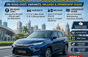 Toyota Hyryder Price in Bangalore – On-Road Cost, Variants, Mileage & Ownership Guide