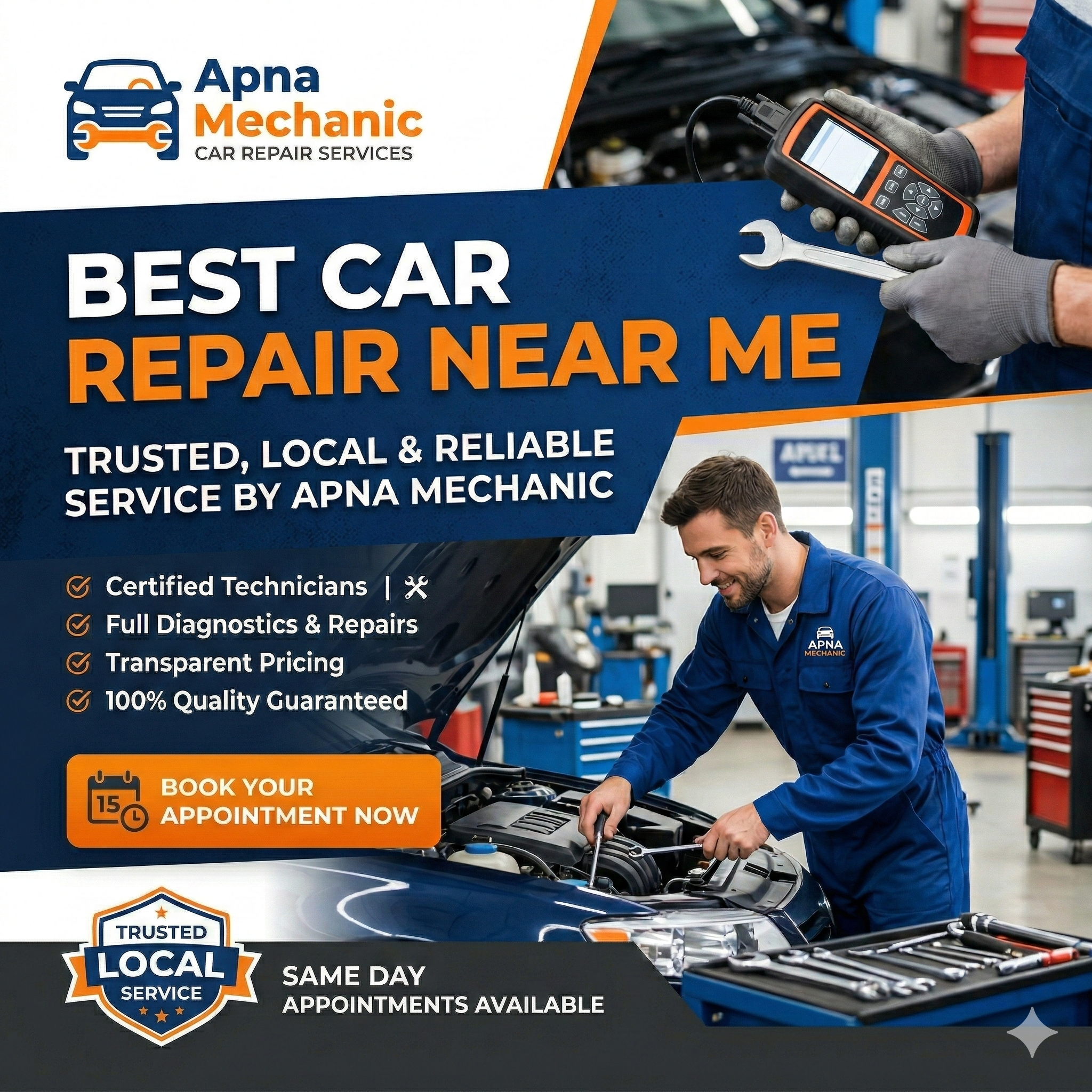 Best Car Repair Near Me – Trusted, Local & Reliable Service by Apna Mechanic
