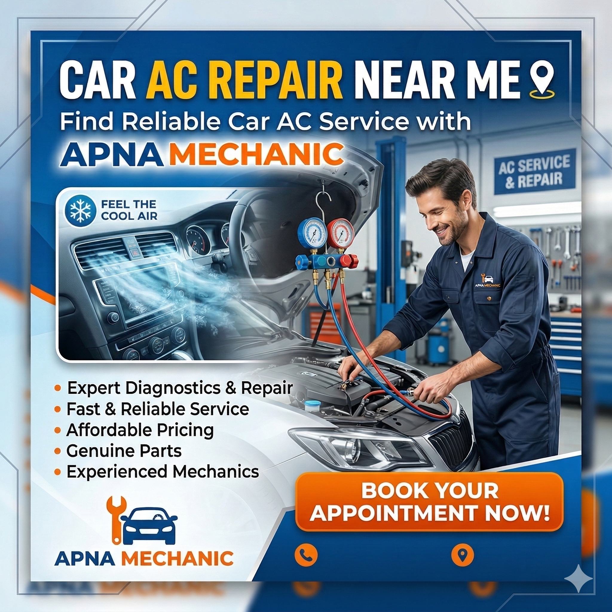 Car AC Repair Near Me – Find Reliable Car AC Service with Apna Mechanic