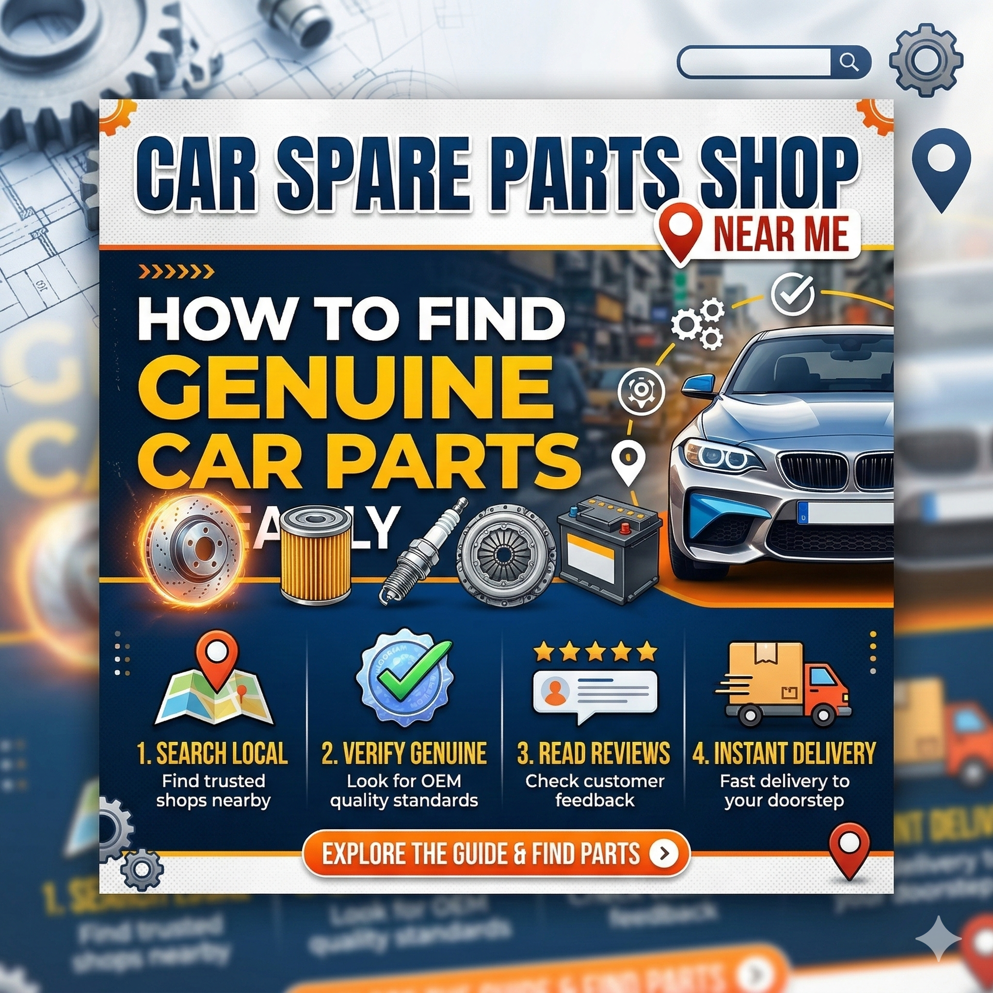 Car Spare Parts Shop Near Me – How to Find Genuine Car Parts Easily