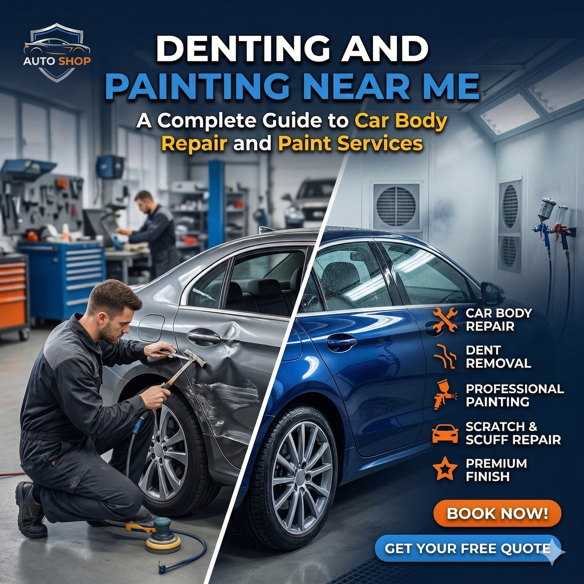 Denting and Painting Near Me – A Complete Guide to Car Body Repair and Paint Services
