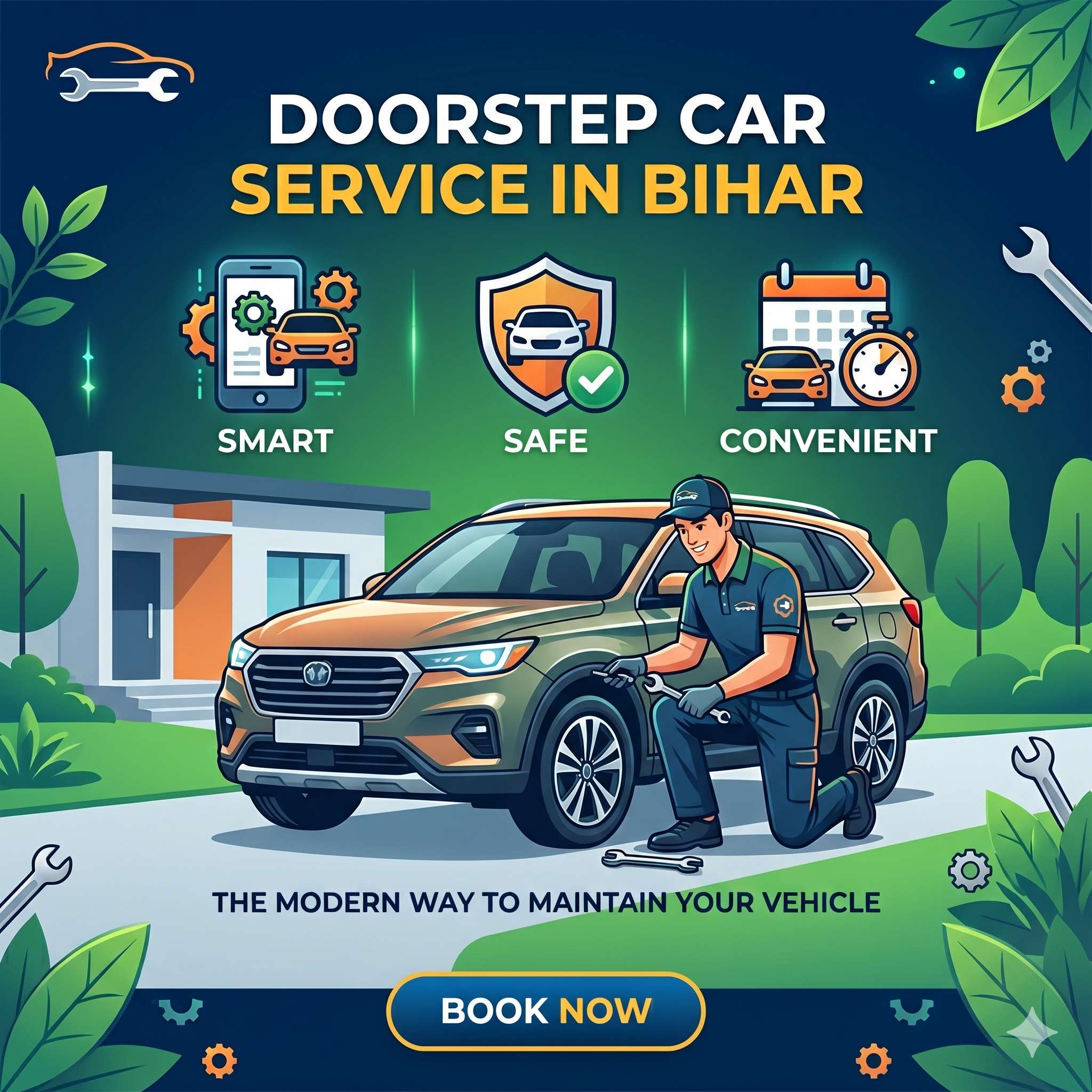 Doorstep Car Service in Bihar: The Smart, Safe & Convenient Way to Maintain Your Vehicle