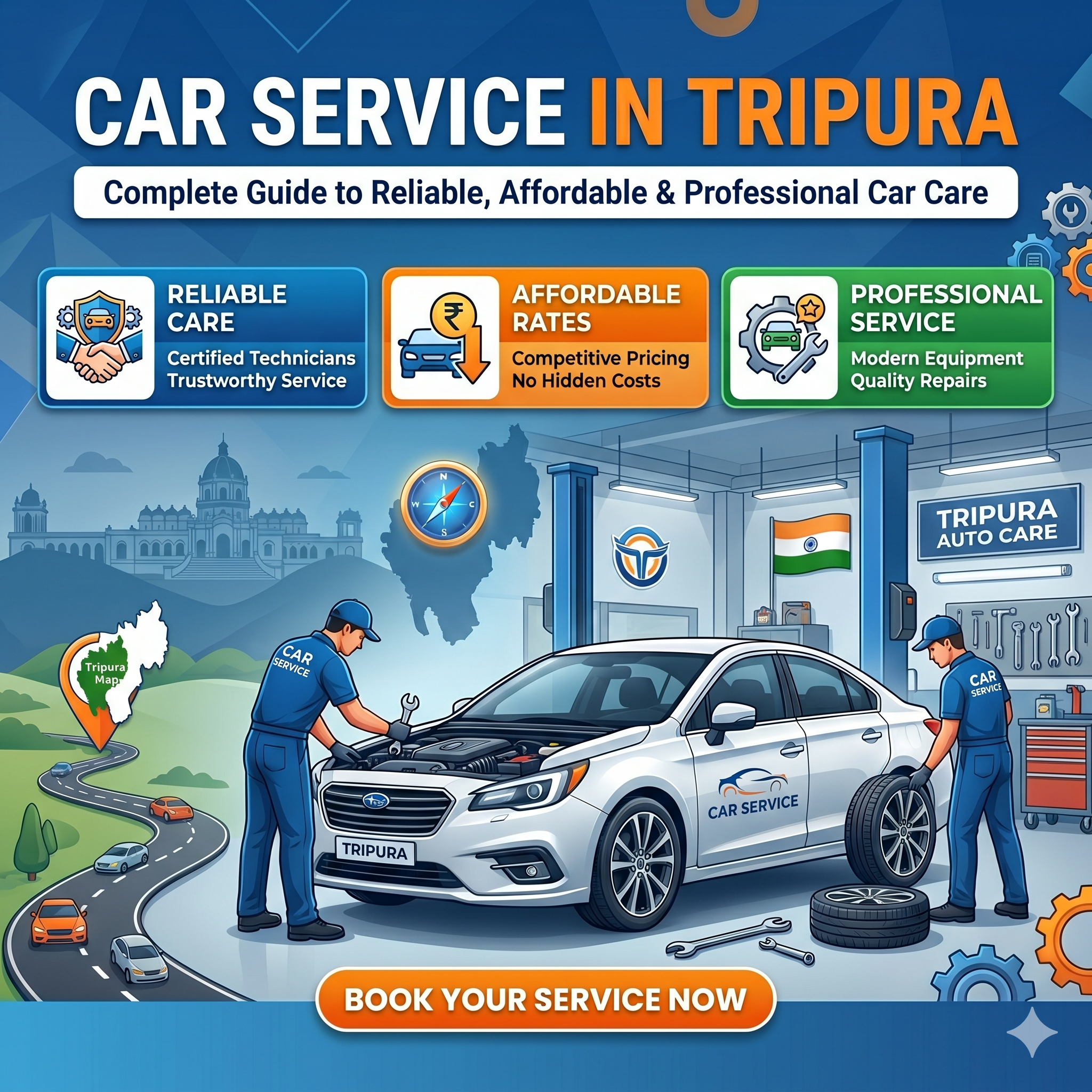 Car Service in Tripura: Complete Guide to Reliable, Affordable & Professional Car Care
