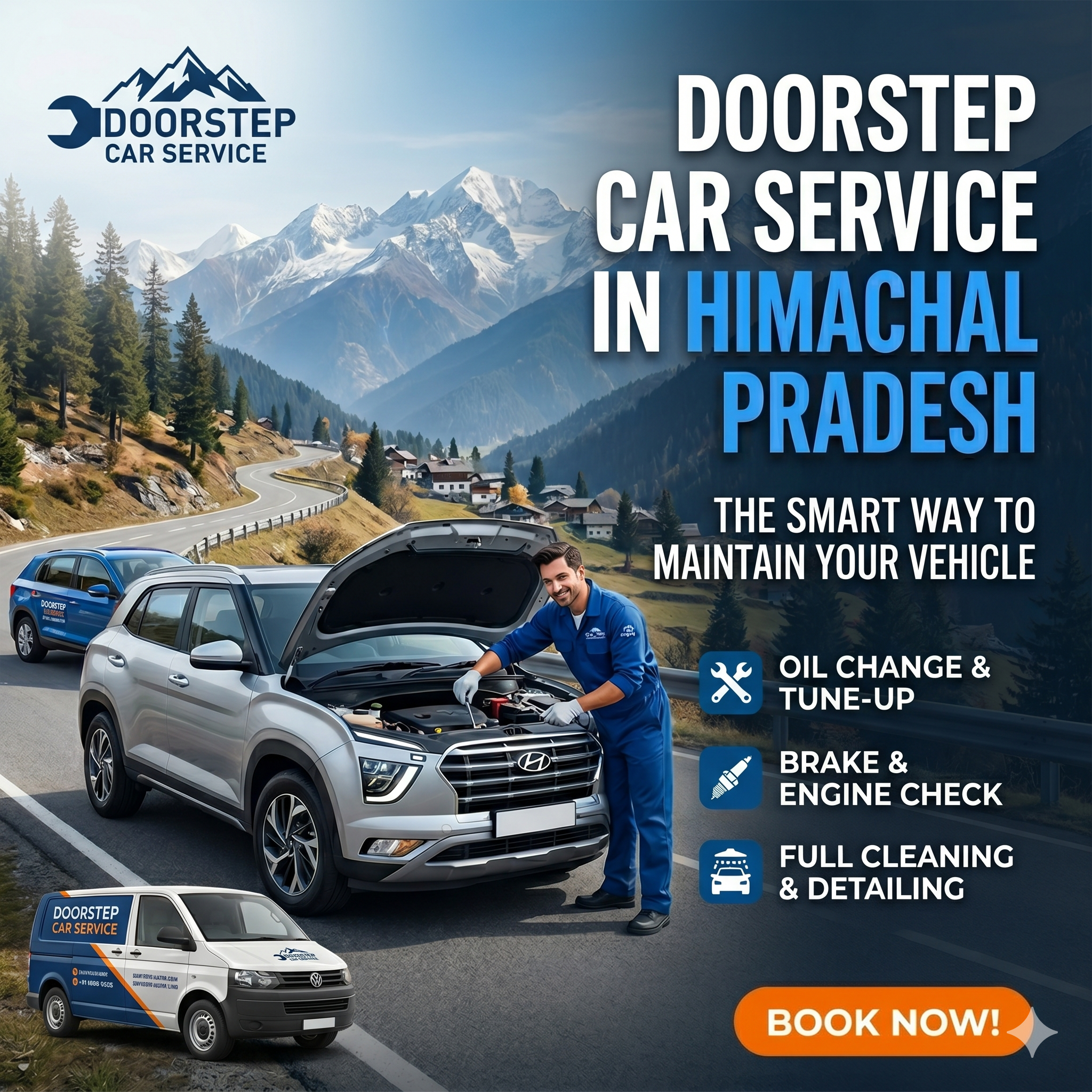 Doorstep Car Service in Himachal Pradesh: The Smart Way to Maintain Your Vehicle