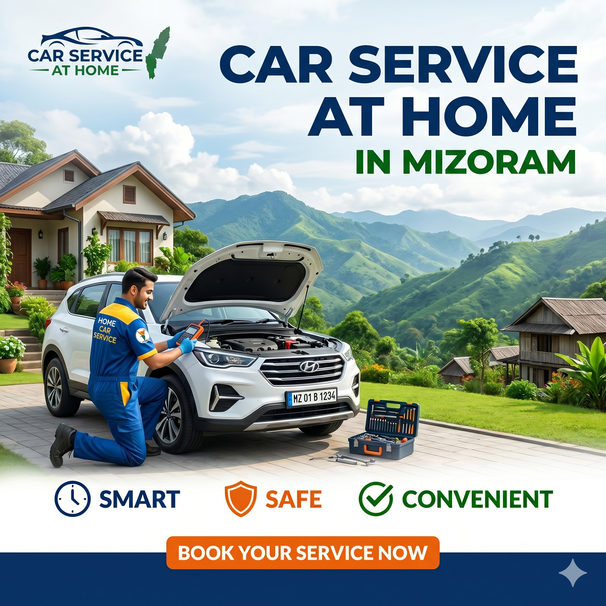 Car Service at Home in Mizoram: The Smart, Safe & Convenient Way to Maintain Your Vehicle