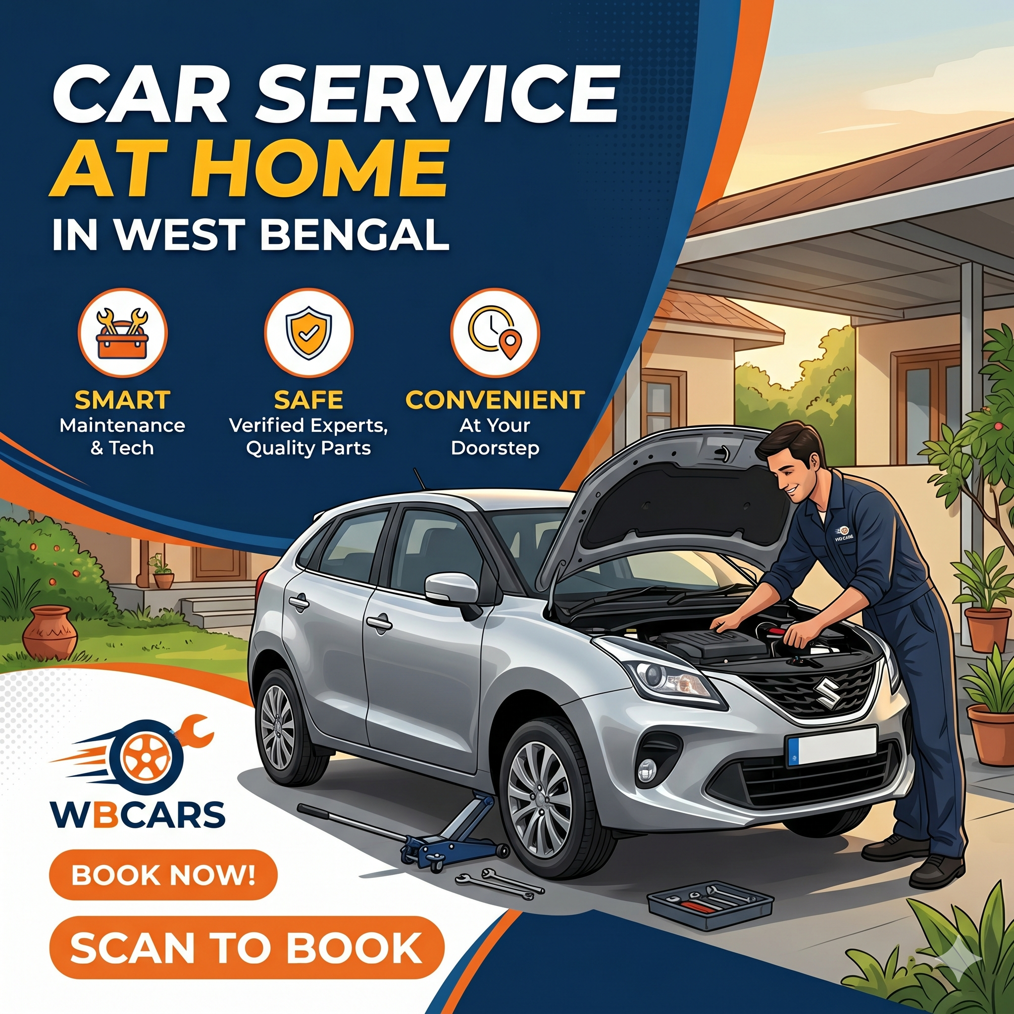 Car Service at Home in West Bengal: The Smart, Safe & Convenient Way to Maintain Your Vehicle