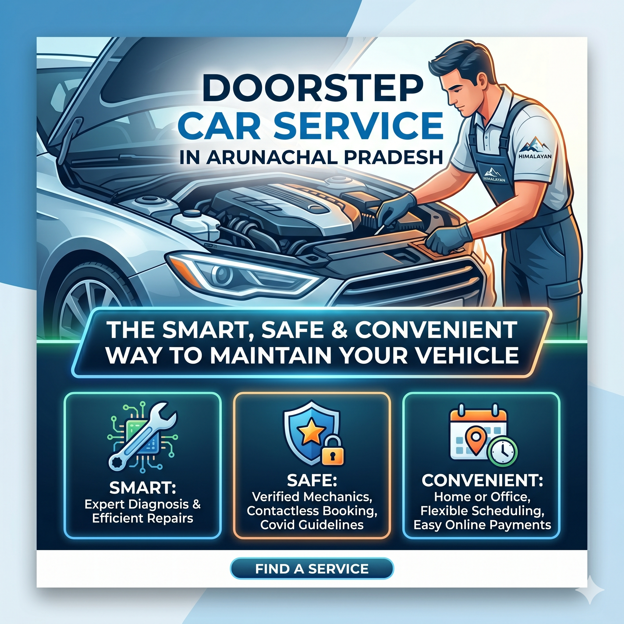Doorstep Car Service in Arunachal Pradesh: The Smart, Safe & Convenient Way to Maintain Your Vehicle