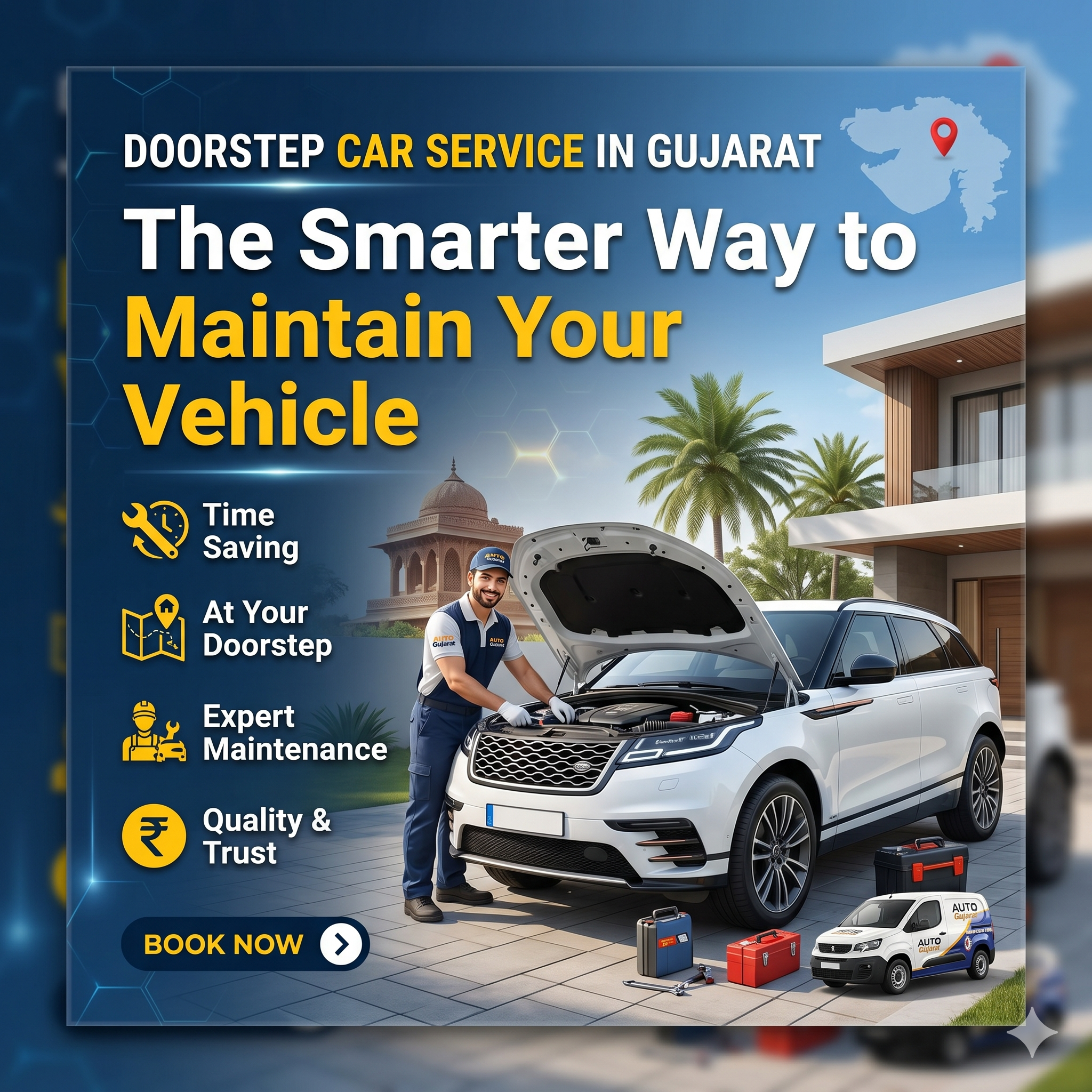 Doorstep Car Service in Gujarat: The Smarter Way to Maintain Your Vehicle