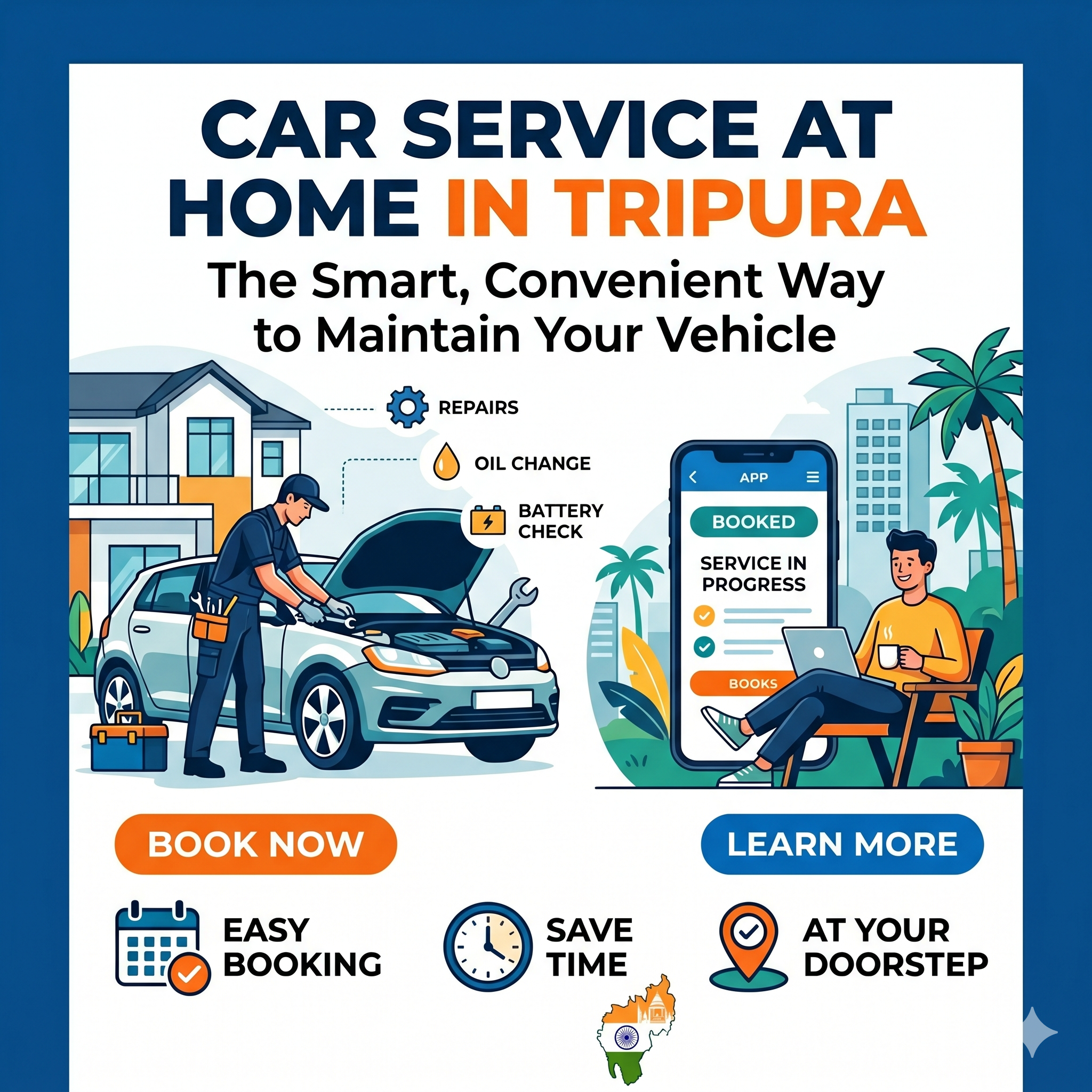 Car service at home in Tripura