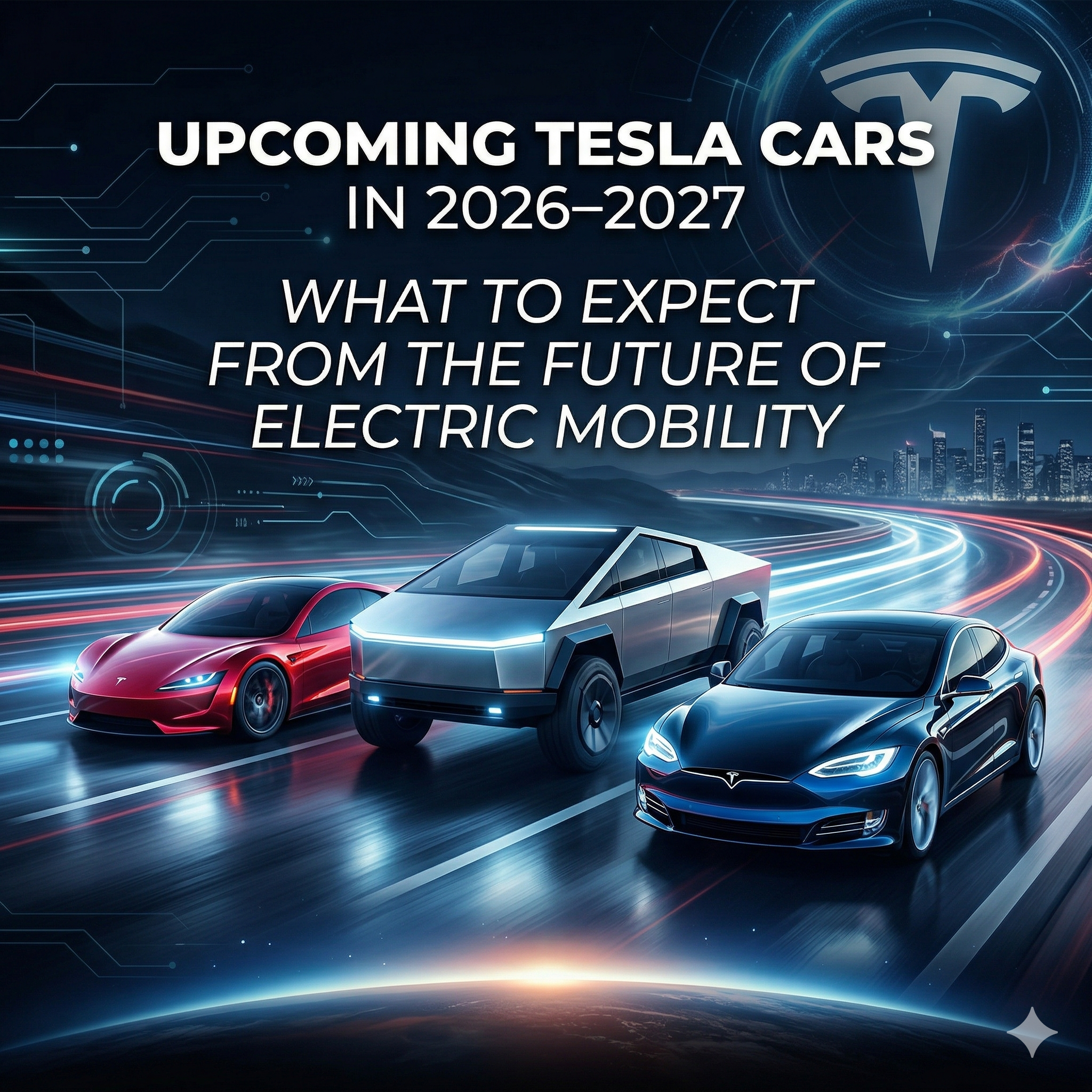 Upcoming Tesla Cars in 2026–2027: What to Expect from the Future of Electric Mobility