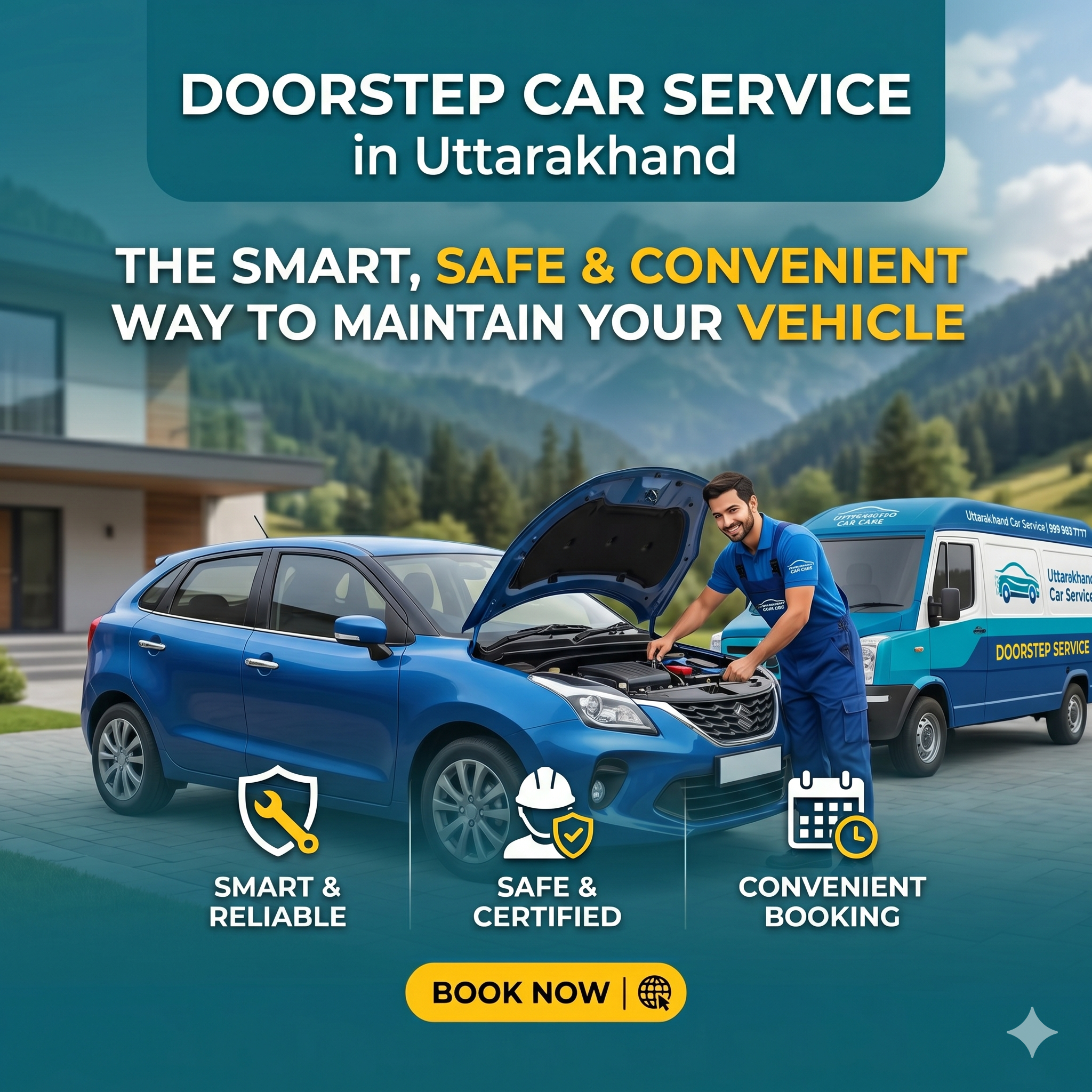 Doorstep Car Service in Uttarakhand: The Smart, Safe & Convenient Way to Maintain Your Vehicle