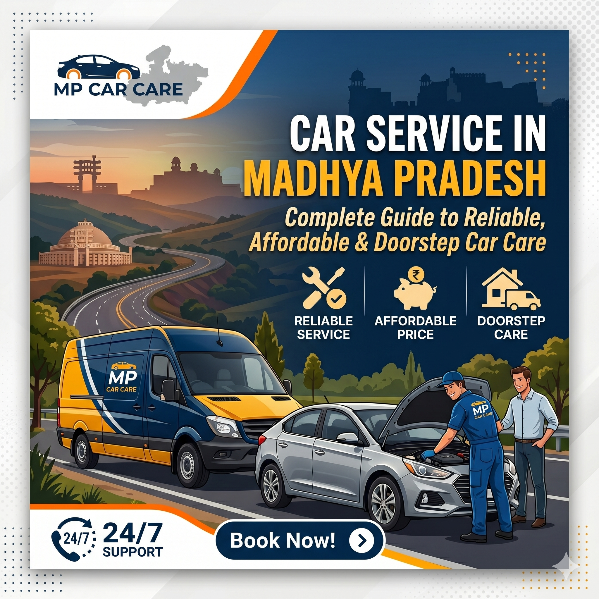 Car Service in Madhya Pradesh – Complete Guide to Reliable, Affordable & Doorstep Car Care
