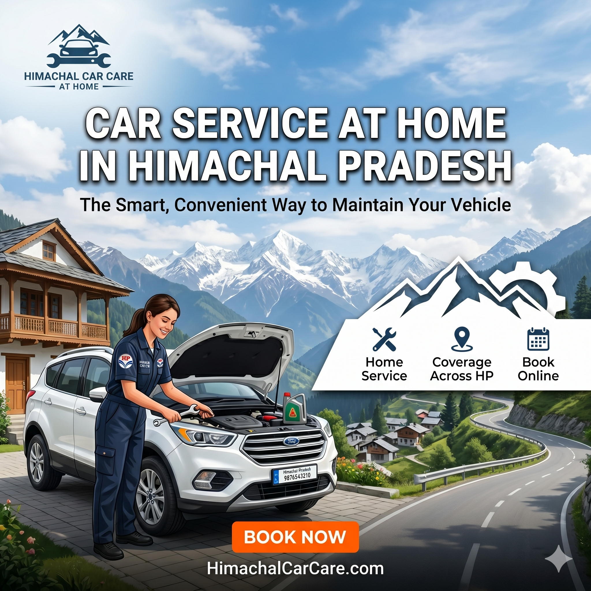 Car Service at Home in Himachal Pradesh: The Smart, Convenient Way to Maintain Your Vehicle