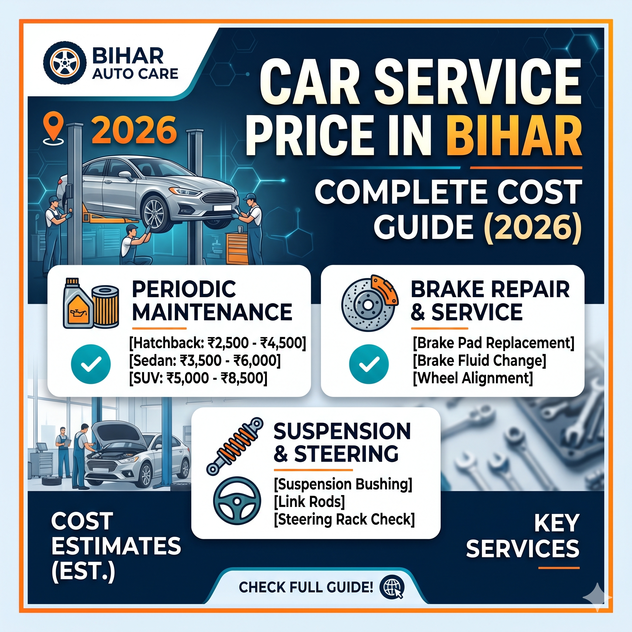 Car Service Price in Bihar Guide 2026 Costs