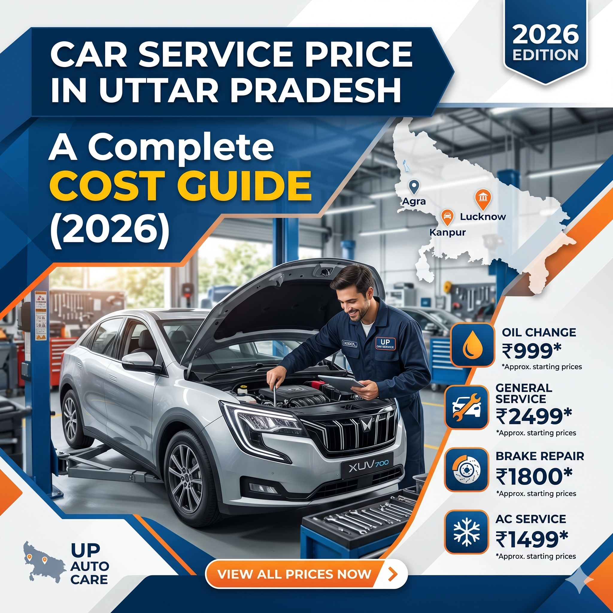 Car Service Price in Uttar Pradesh: A Complete Cost Guide (2026)