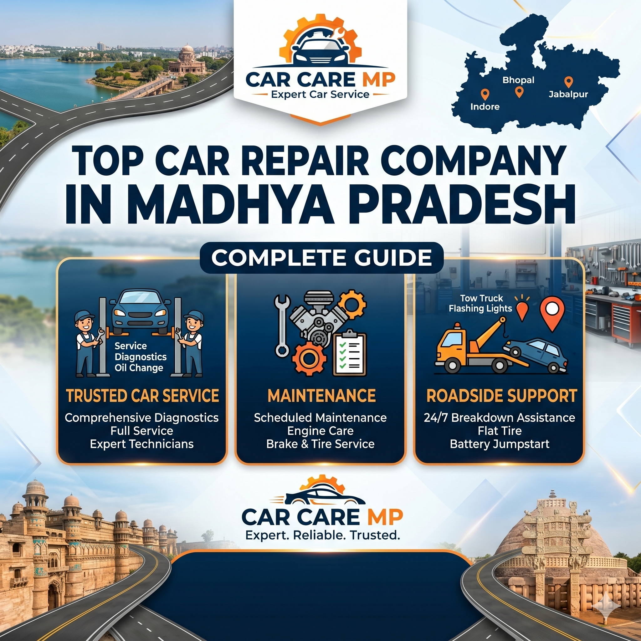 Top Car Repair Company in Madhya Pradesh: Complete Guide to Trusted Car Service, Maintenance, and Roadside Support