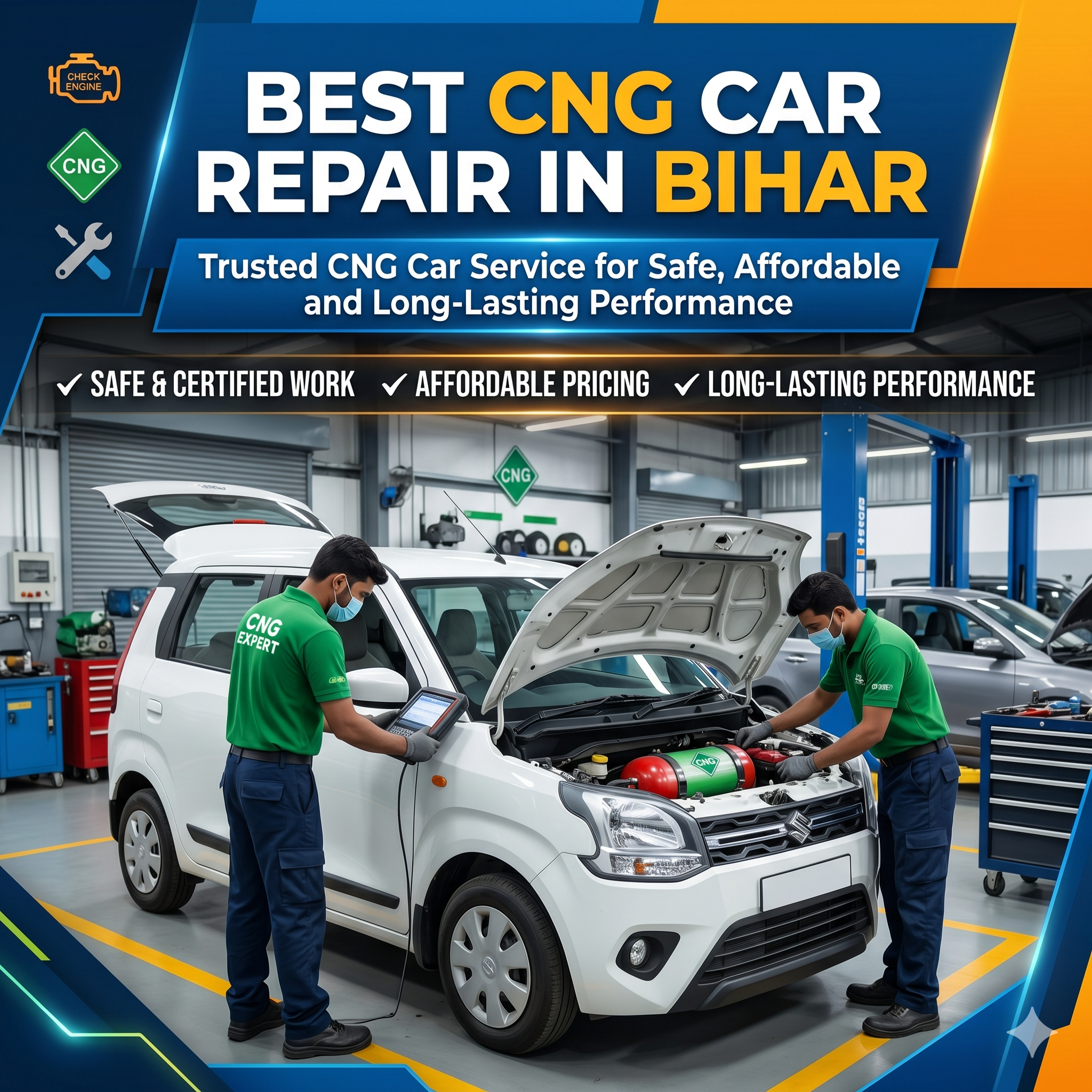 Best CNG Car Repair in Bihar – Trusted CNG Car Service for Safe, Affordable and Long-Lasting Performance