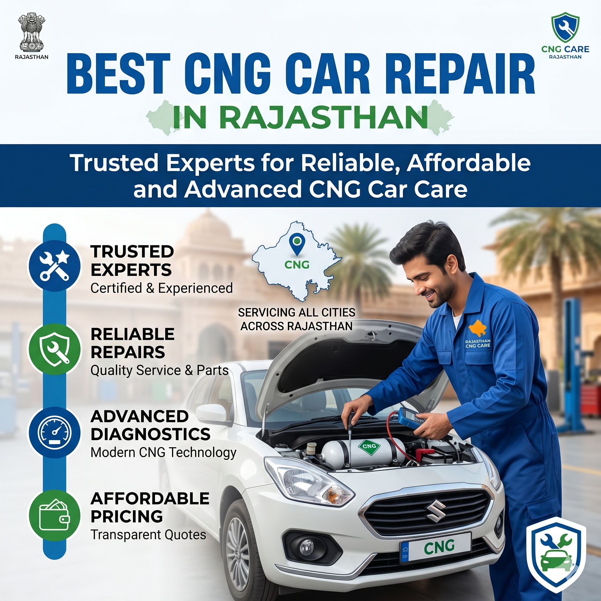 Best CNG Car Repair in Rajasthan: Trusted Experts for Reliable, Affordable and Advanced CNG Car Care