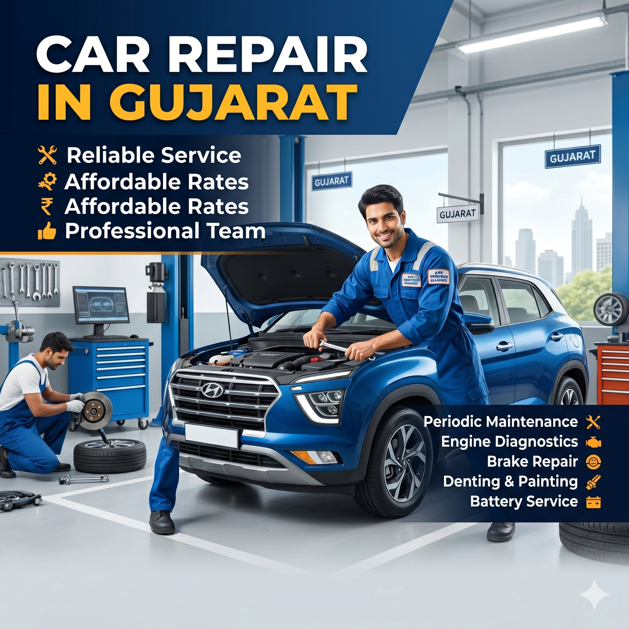 Car Repair in Gujarat – Reliable, Affordable & Professional Car Services
