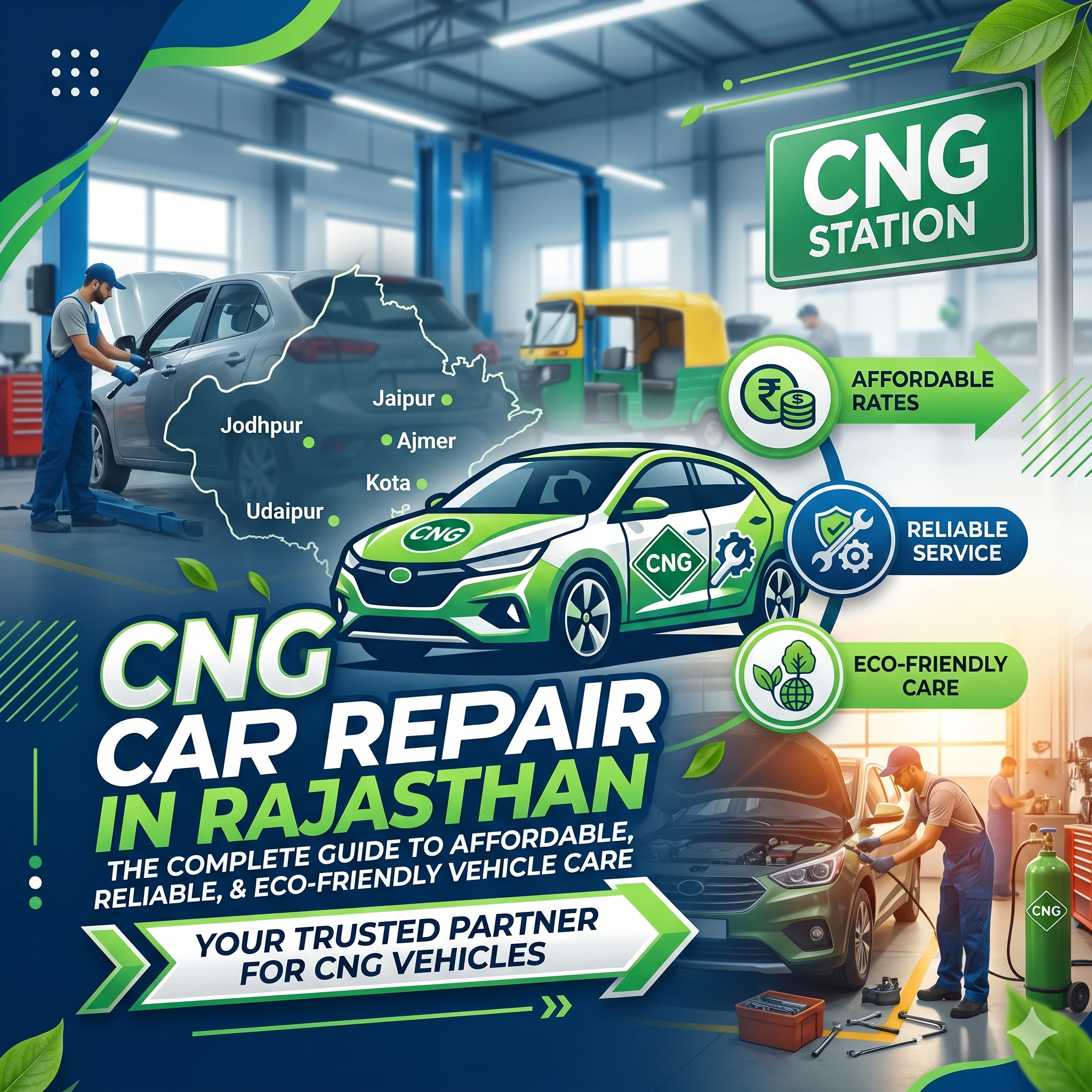 CNG Car Repair in Rajasthan: The Complete Guide to Affordable, Reliable, and Eco-Friendly Vehicle Care