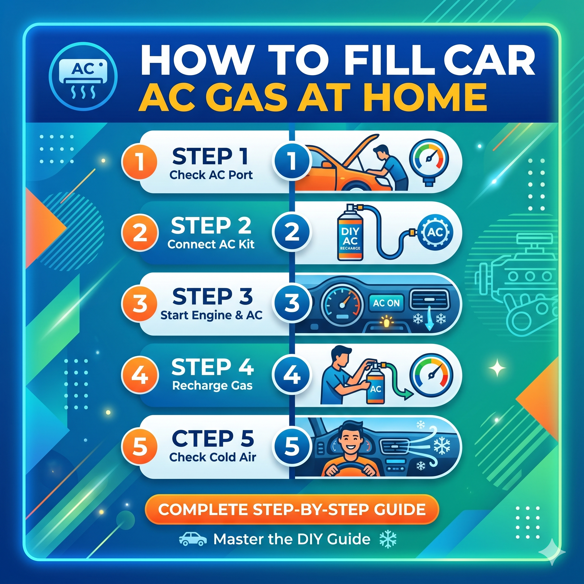 How to Fill Car AC Gas at Home: A Complete Step-by-Step Guide