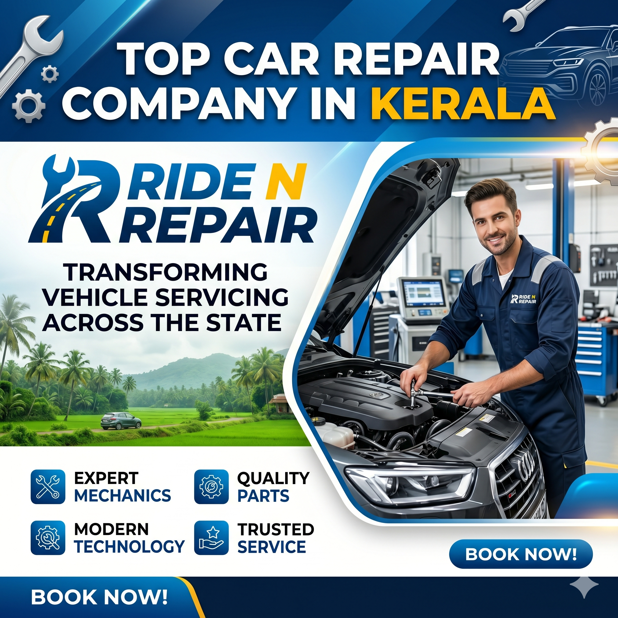 Top Car Repair Company in Kerala: Why Ride N Repair is Transforming Vehicle Servicing Across the State