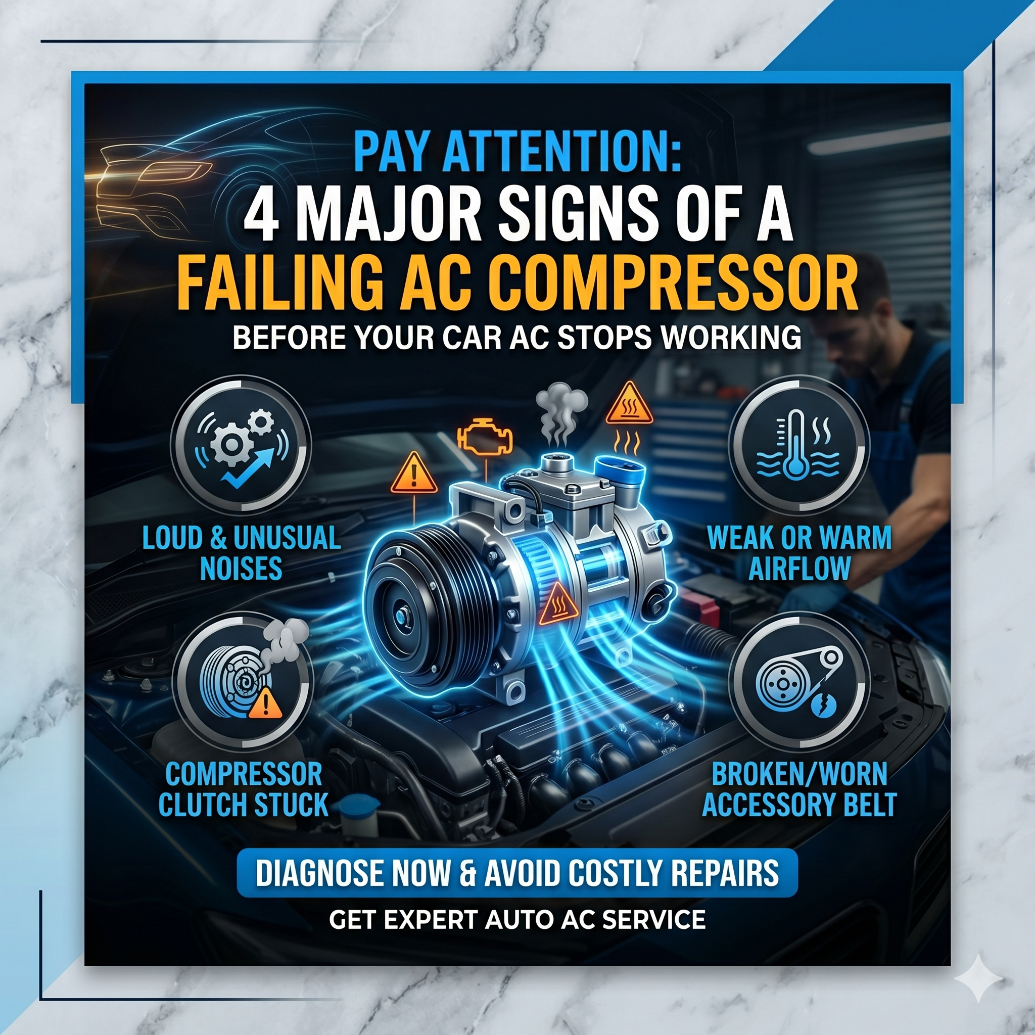 Pay Attention: 4 Major Signs Of A Failing AC Compressor Before Your Car AC Stops Working