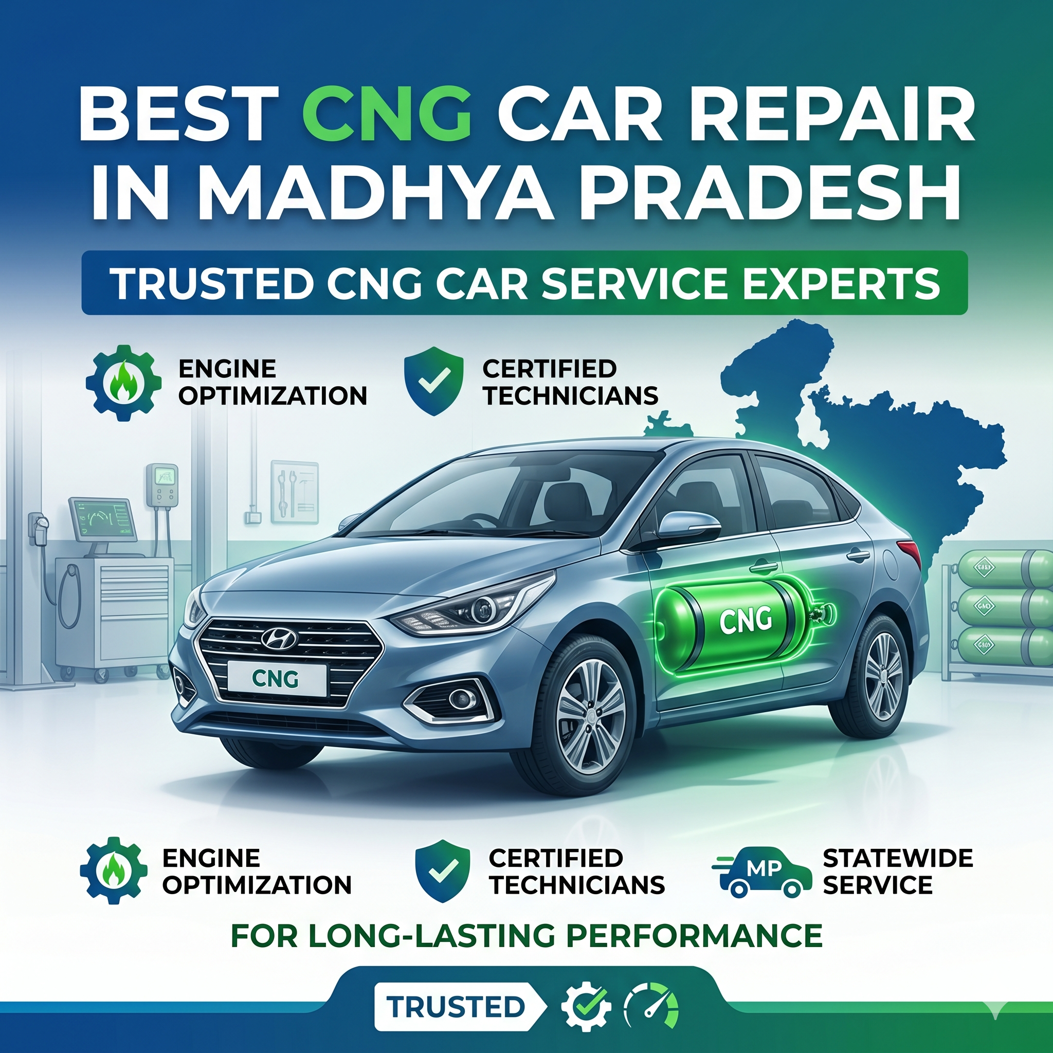 Best CNG Car Repair in Madhya Pradesh – Trusted CNG Car Service Experts for Long-Lasting Performance