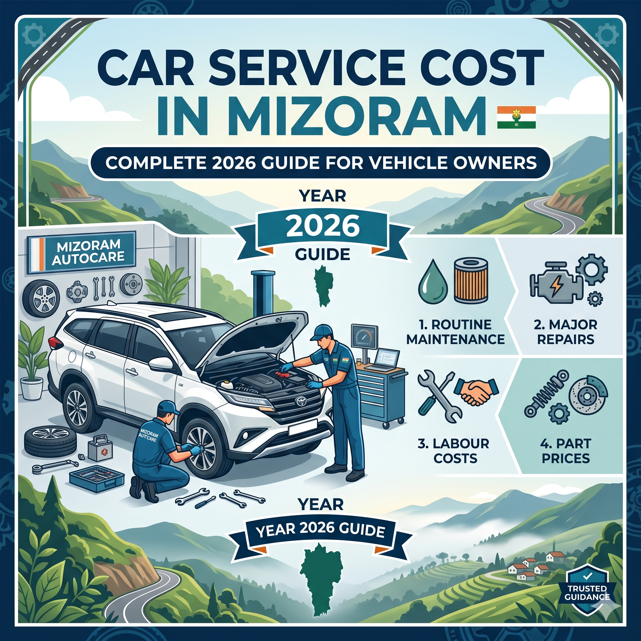 Car Service Cost in Mizoram: Complete 2026 Guide for Vehicle Owners