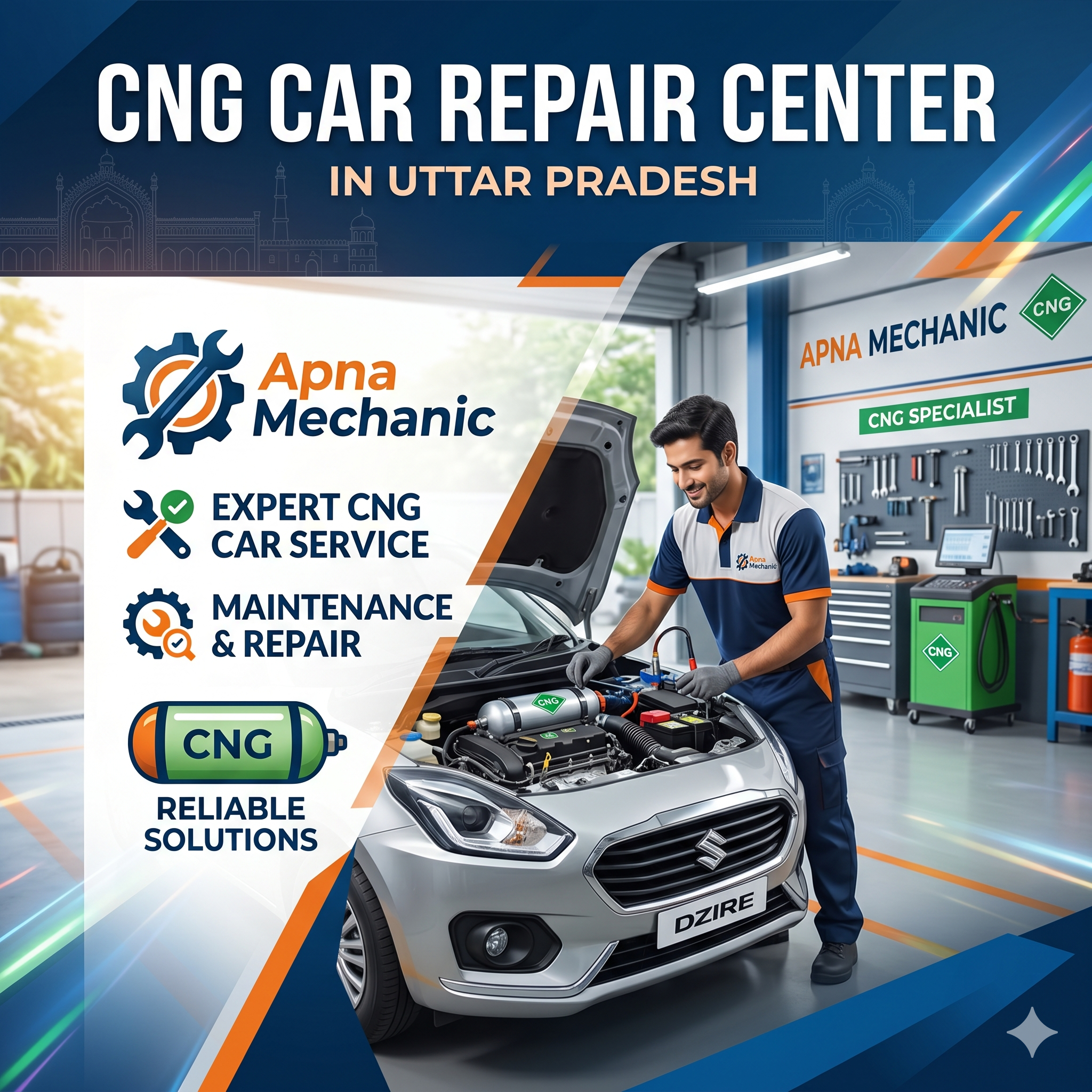 CNG Car Repair Center in Uttar Pradesh: Expert CNG Car Service, Maintenance & Repair by Apna Mechanic