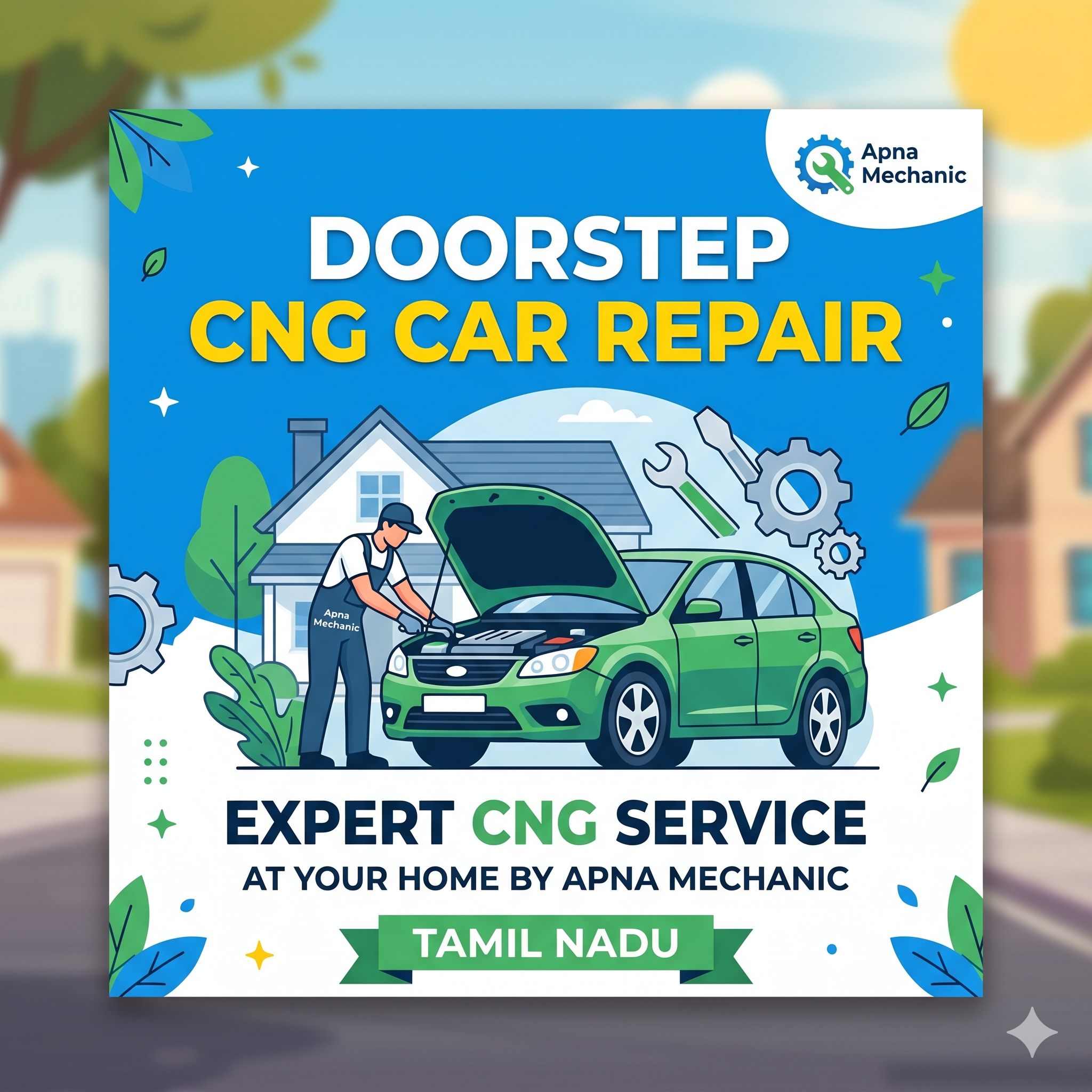 Doorstep CNG Car Repair in Tamil Nadu: Expert CNG Service at Your Home by Apna Mechanic