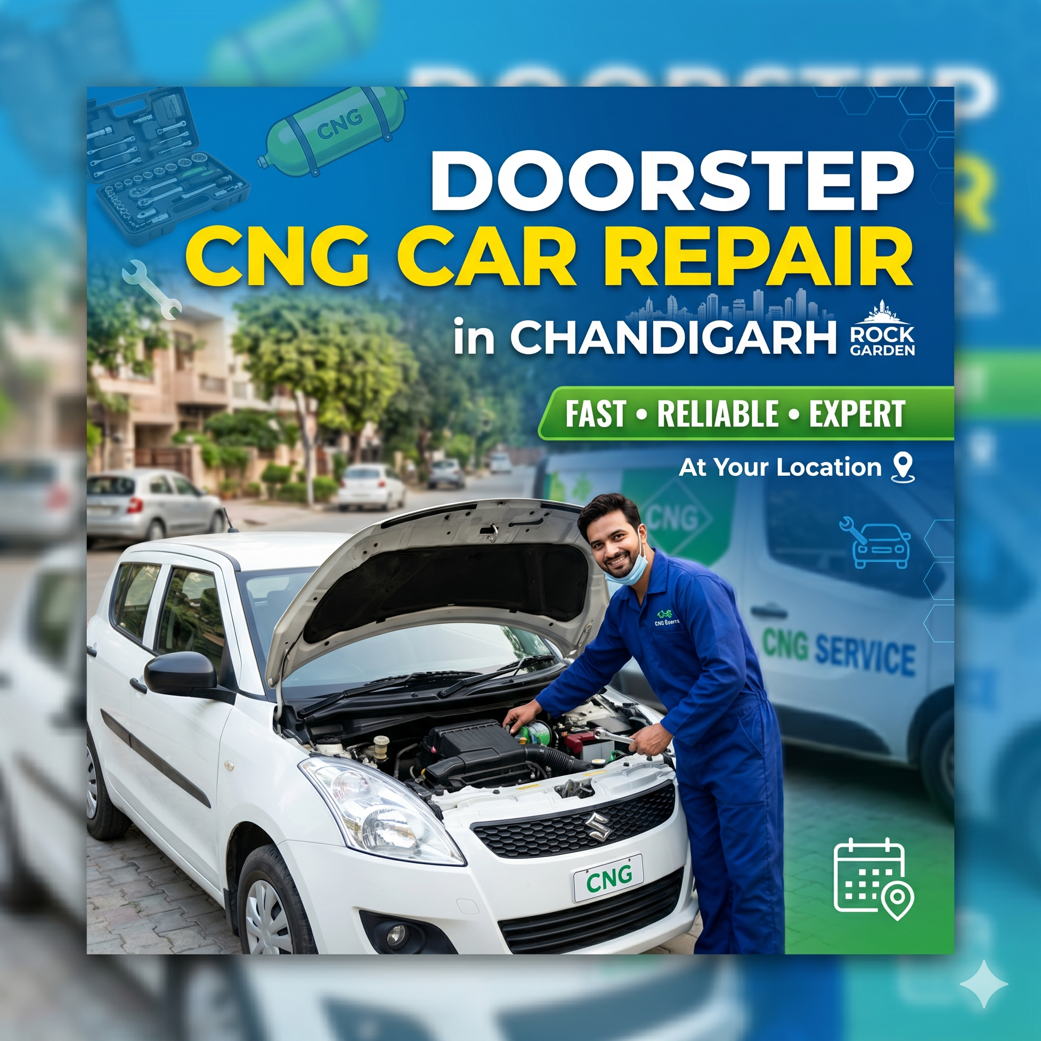 Doorstep CNG Car Repair in Chandigarh: Fast, Reliable & Expert CNG Car Service at Your Location