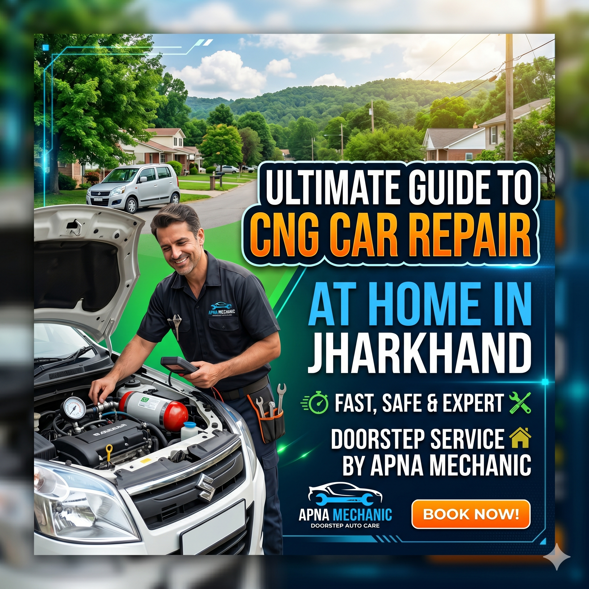 Ultimate Guide to CNG Car Repair at Home in Jharkhand – Fast, Safe & Expert Doorstep Service by Apna Mechanic