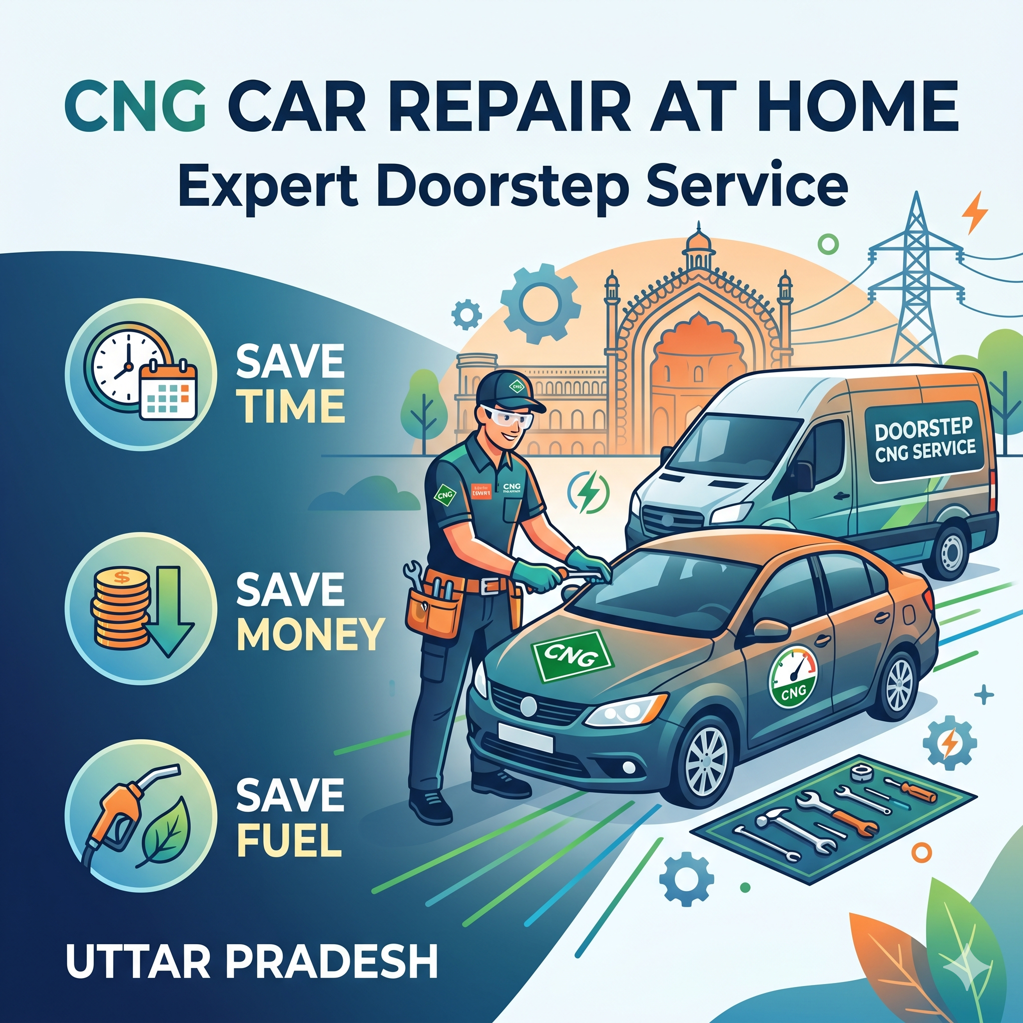 CNG Car Repair at Home in Uttar Pradesh: Save Time, Money & Fuel with Expert Doorstep Service