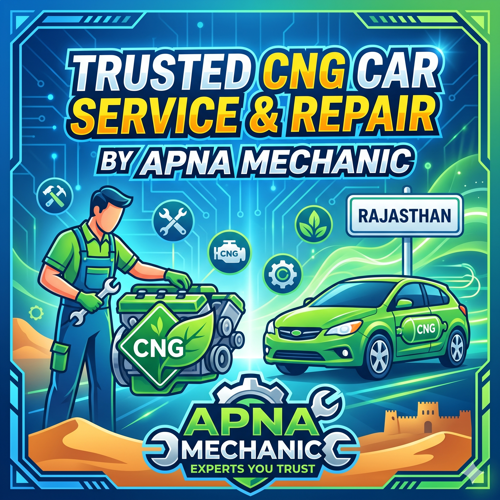 CNG Car Repair Center in Rajasthan: Trusted CNG Car Service & Repair by Apna Mechanic
