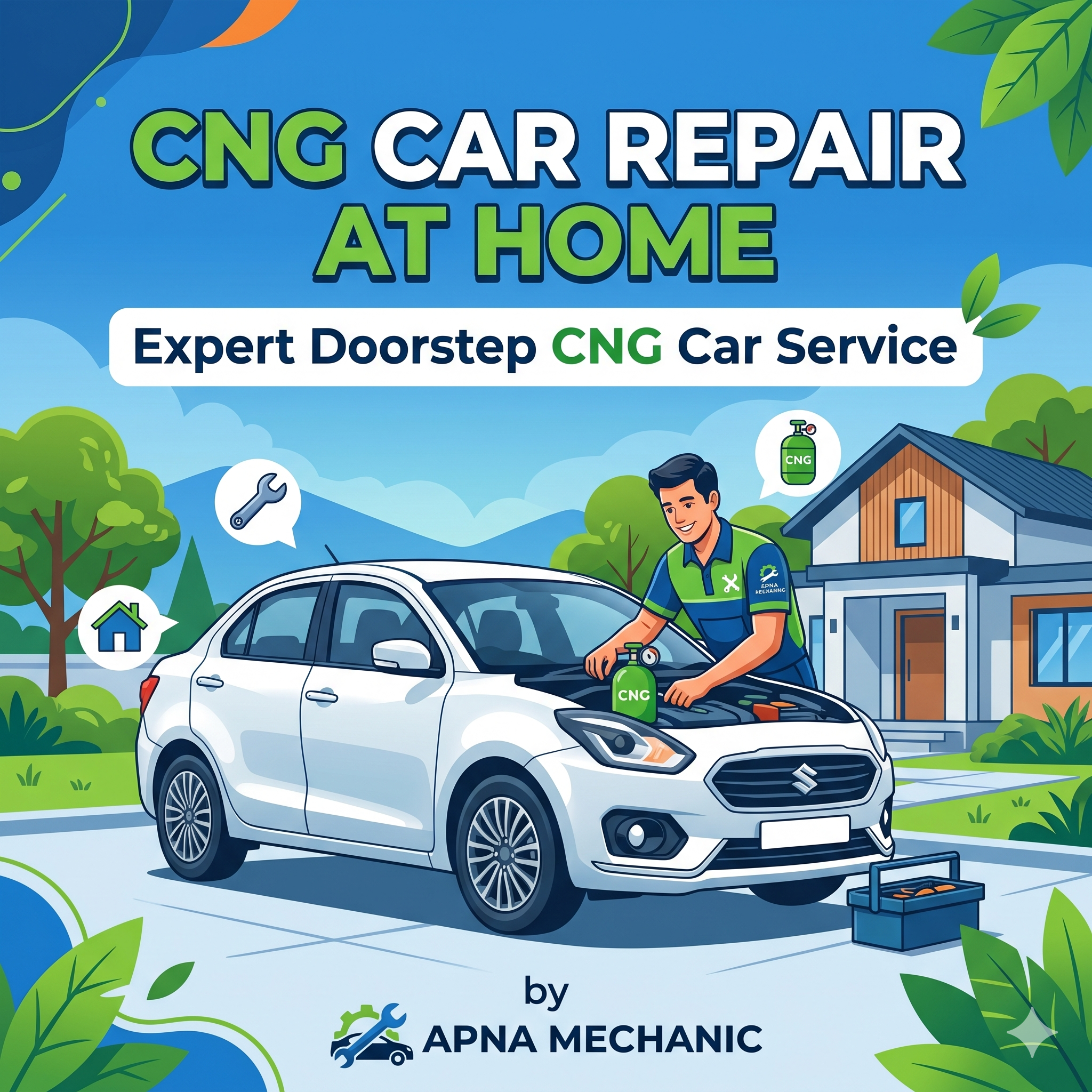 CNG Car Repair at Home in Assam – Expert Doorstep CNG Car Service by Apna Mechanic