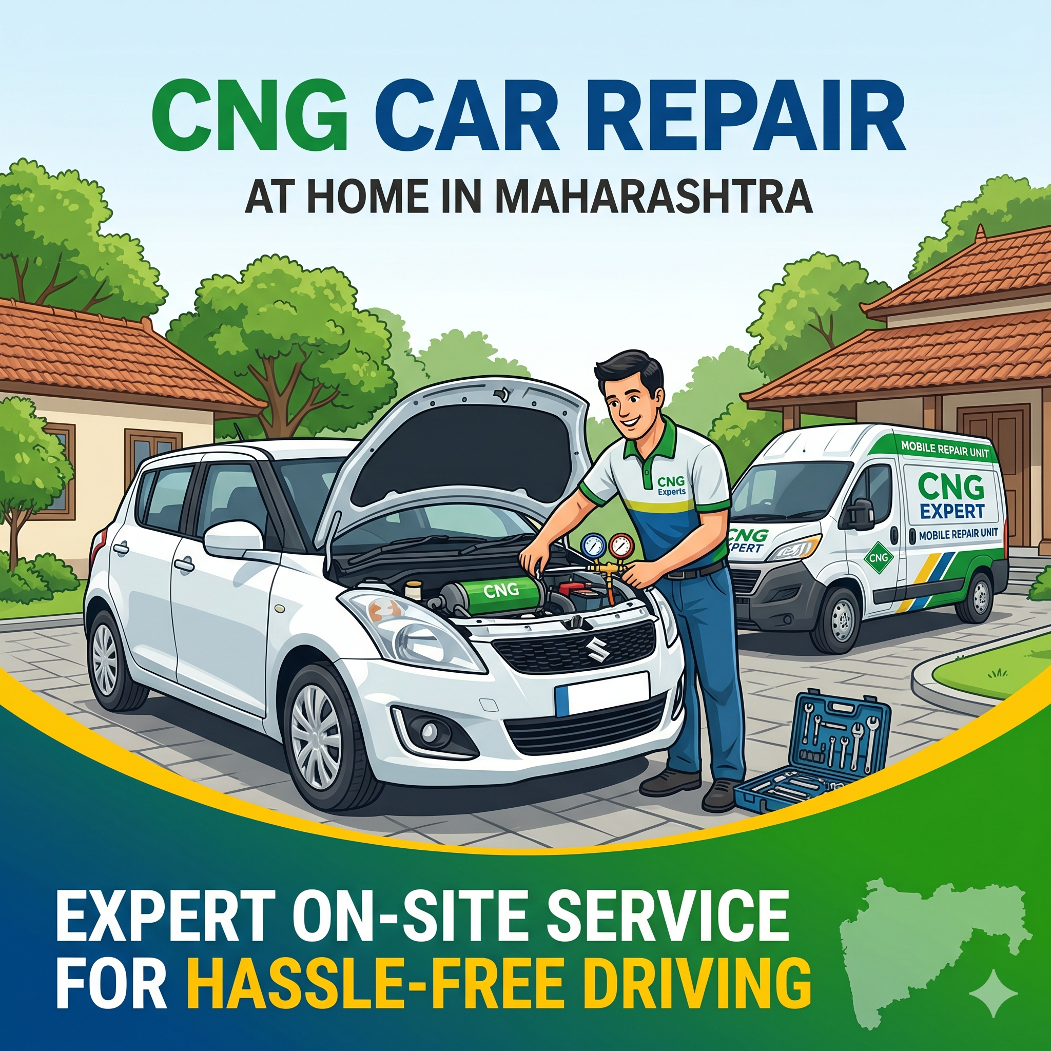 CNG Car Repair at Home in Maharashtra – Expert On-Site Service for Hassle-Free Driving