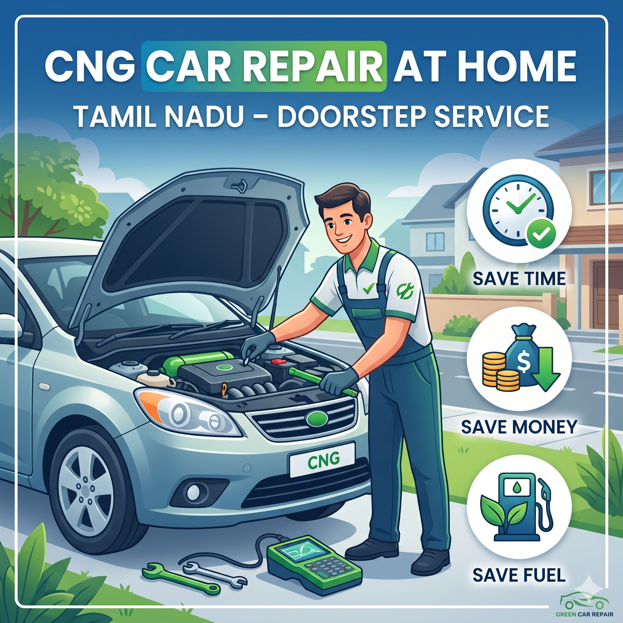 CNG Car Repair at Home in Tamil Nadu – Expert Doorstep Service That Saves Time, Money & Fuel