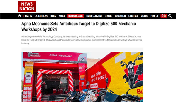 Apna Mechanic featured in News Nation