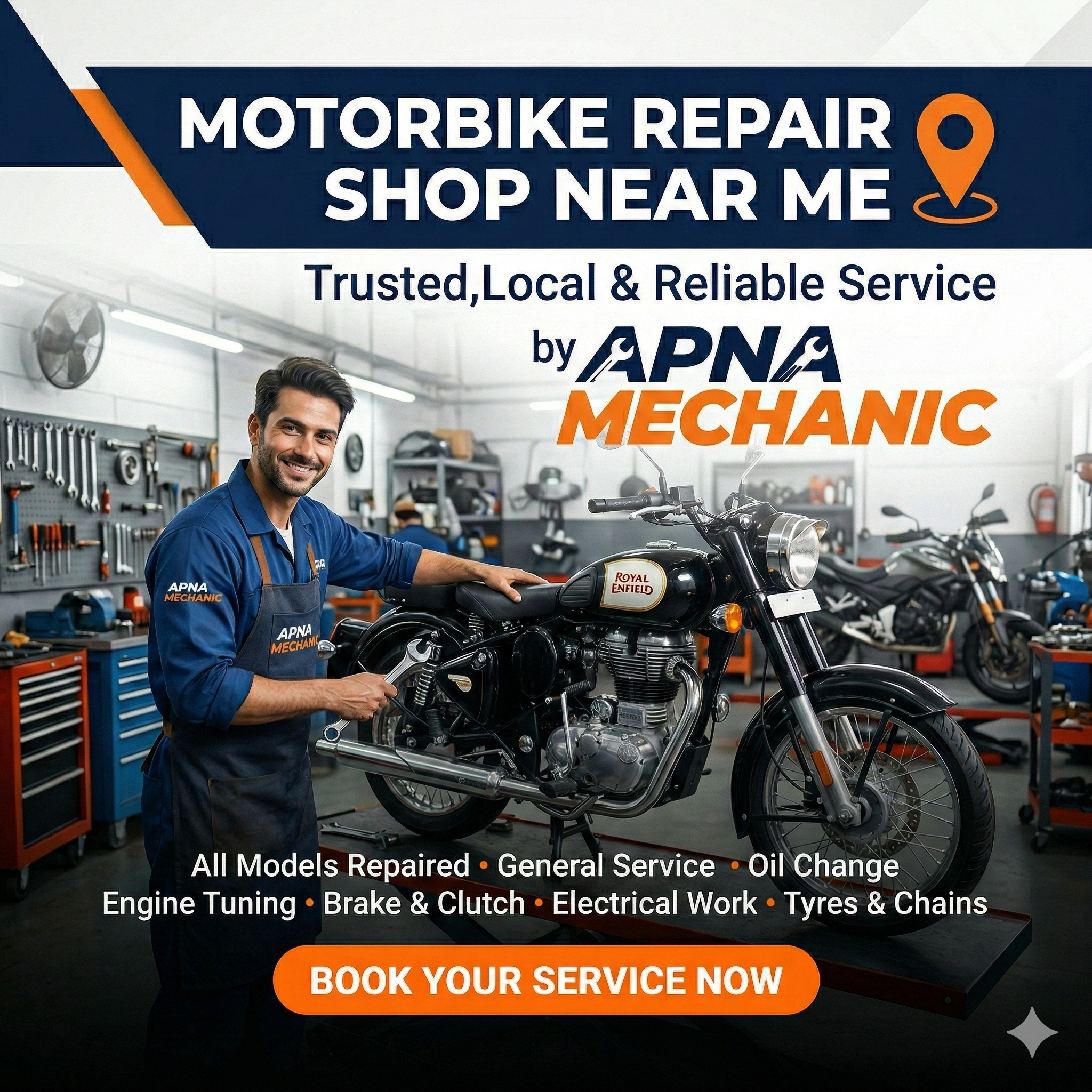 Motorbike Repair Shop Near Me – Trusted, Local &#038; Reliable Service by Apna Mechanic