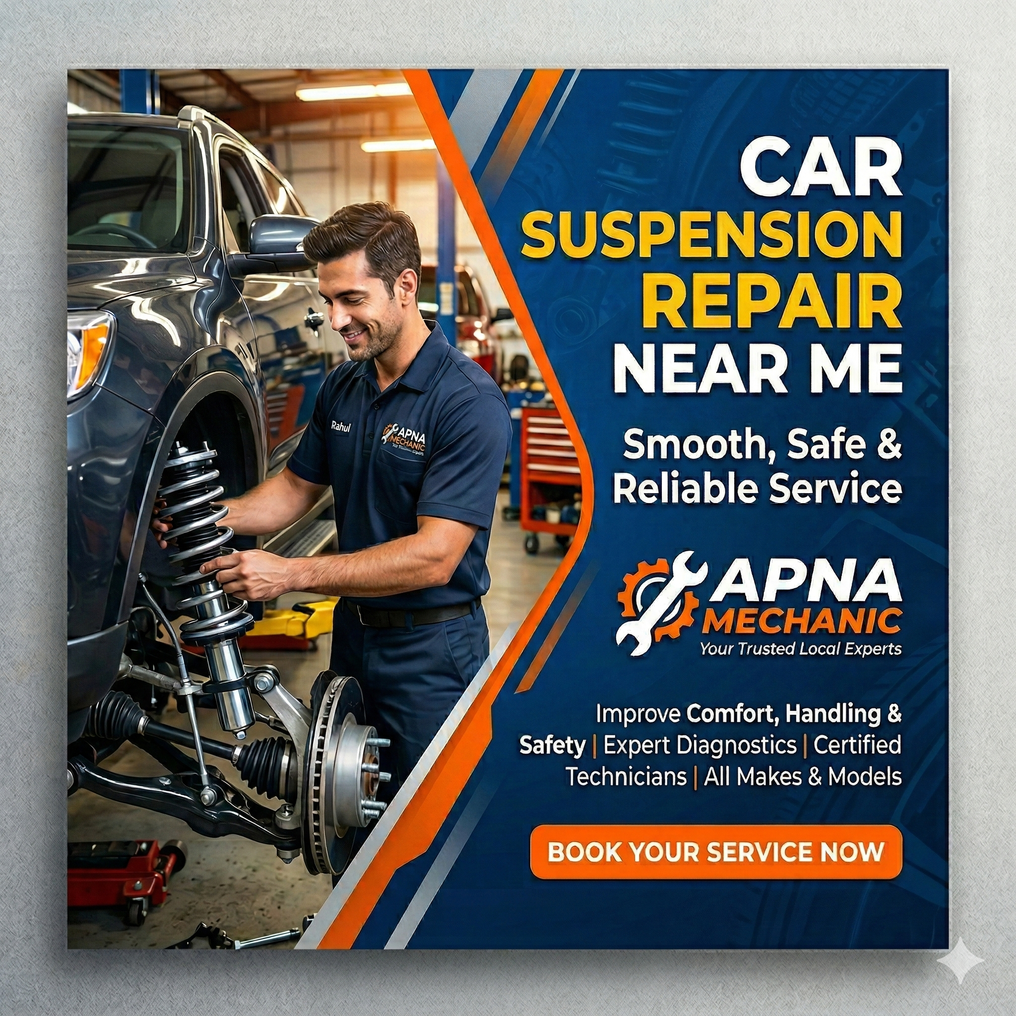 Car Suspension Repair Near Me – Smooth, Safe &#038; Reliable Service by Apna Mechanic