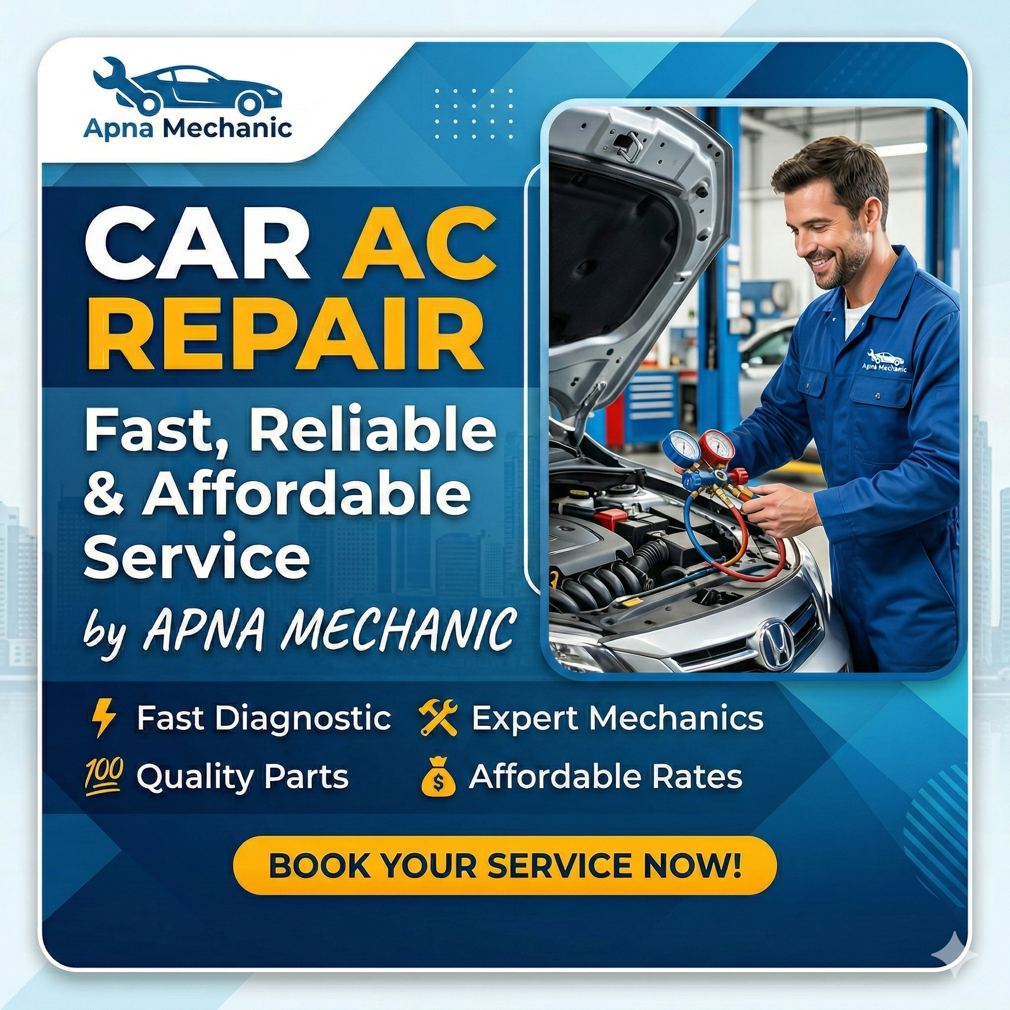 Car AC Repair – Fast, Reliable &#038; Affordable Service by Apna Mechanic