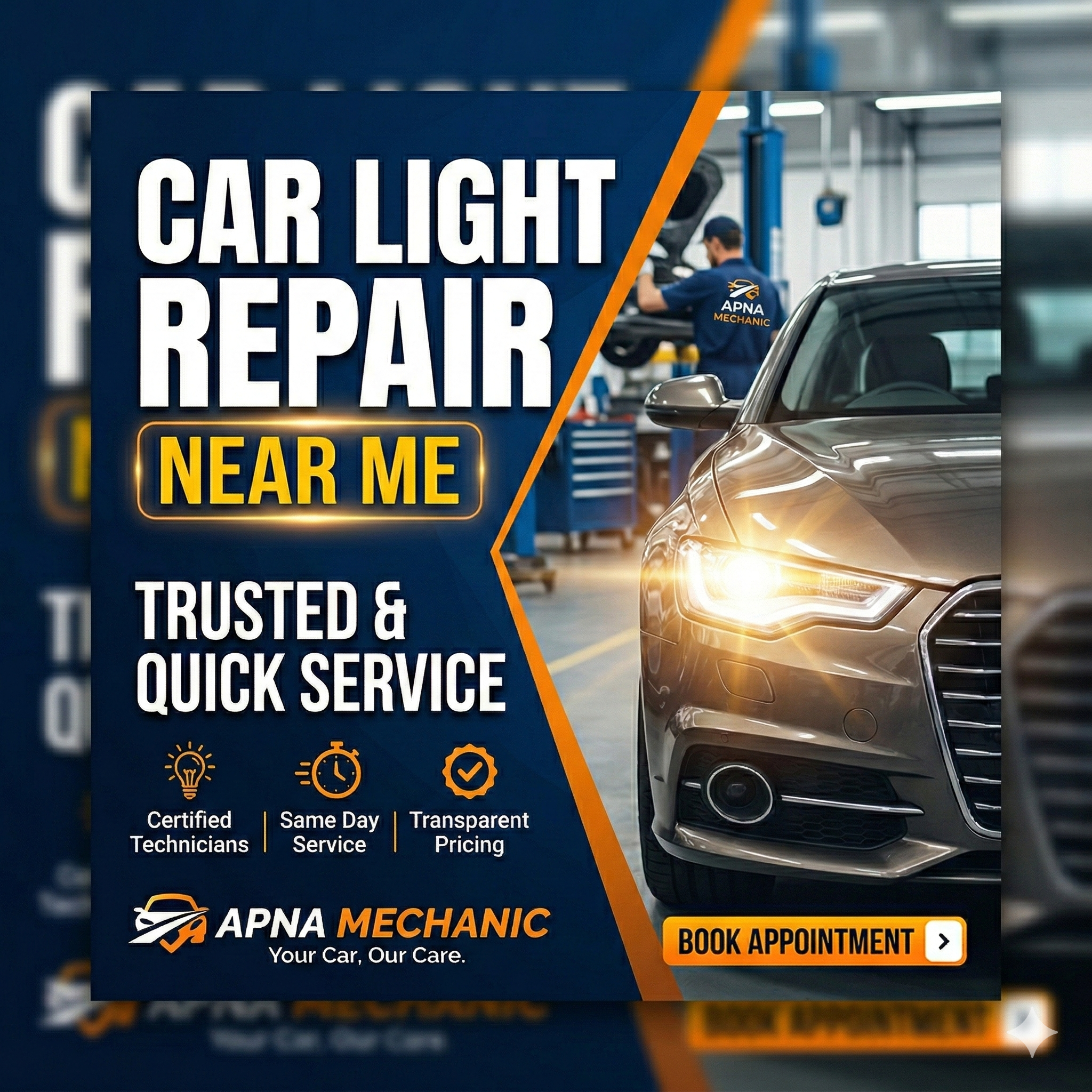 Car Light Repair Near Me – Trusted &#038; Quick Service by Apna Mechanic