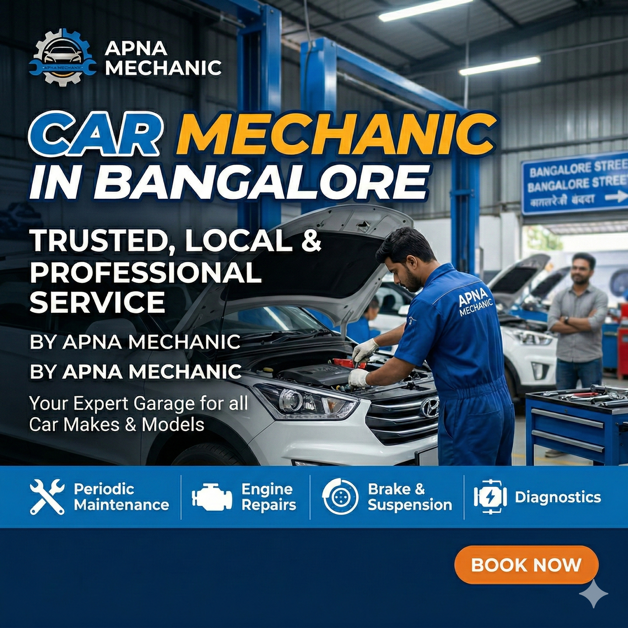 Car Mechanic in Bangalore – Trusted, Local &#038; Professional Service by Apna Mechanic